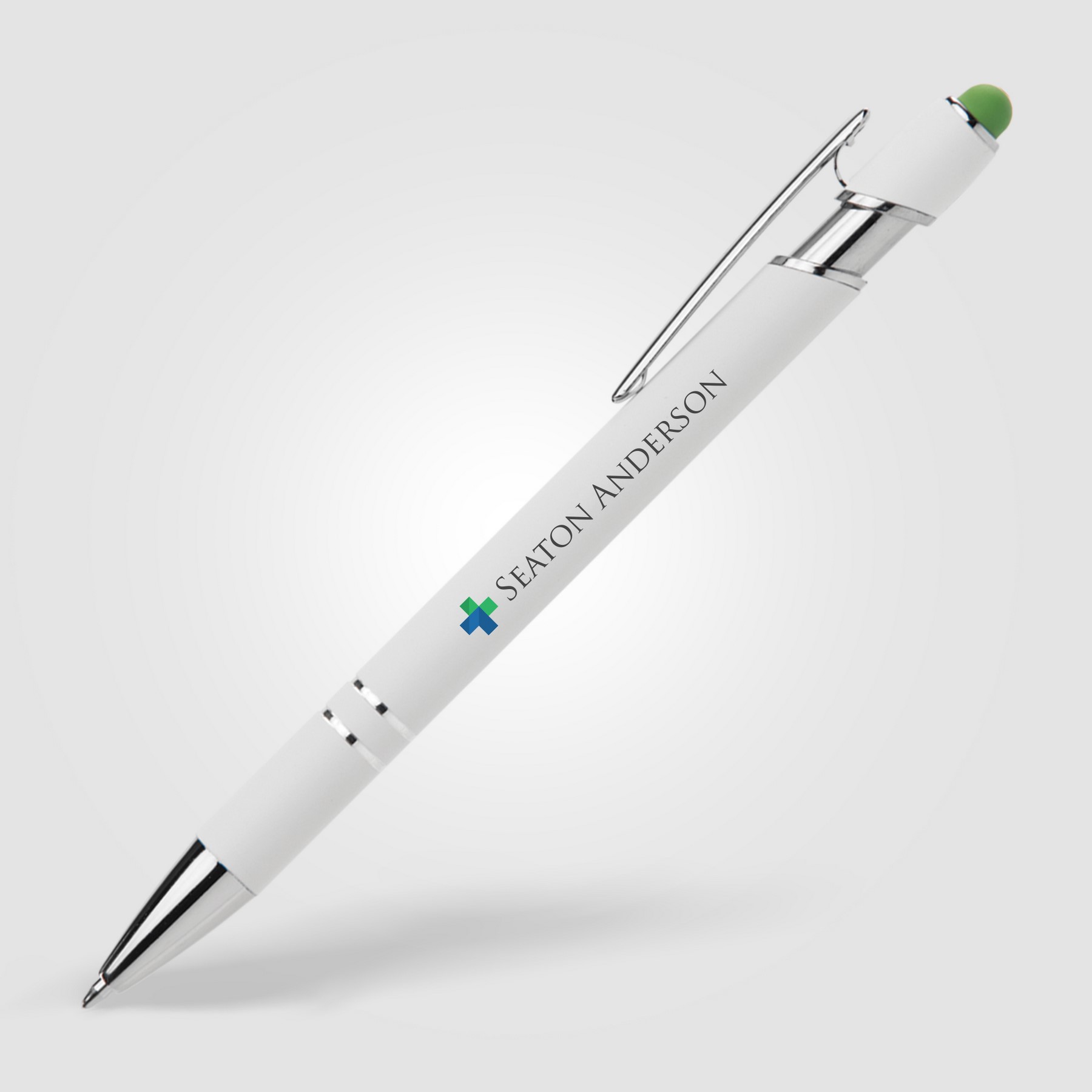 Picture of Ellipse Softy White Barrel Metal Pen w/ Stylus