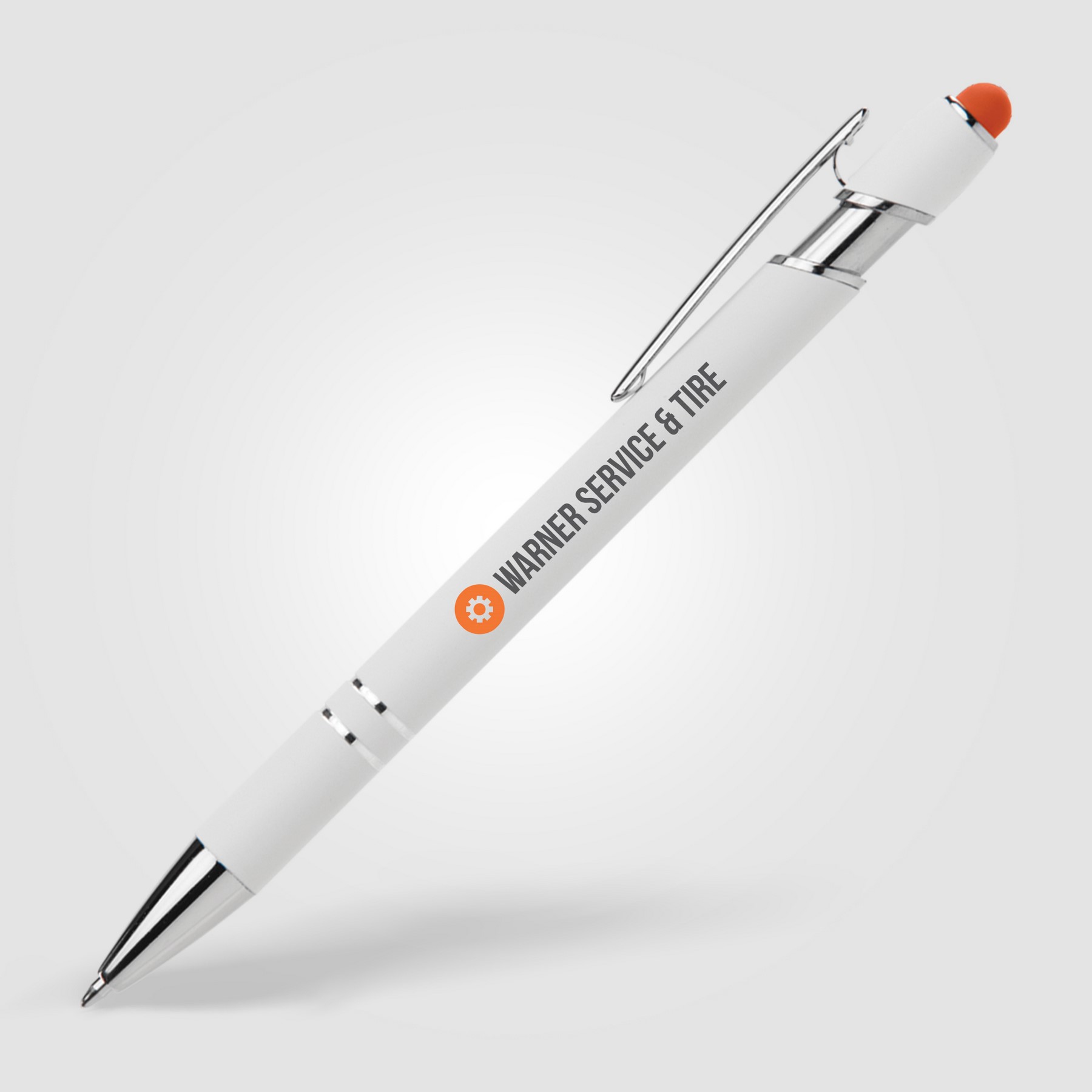 Picture of Ellipse Softy White Barrel Metal Pen w/ Stylus