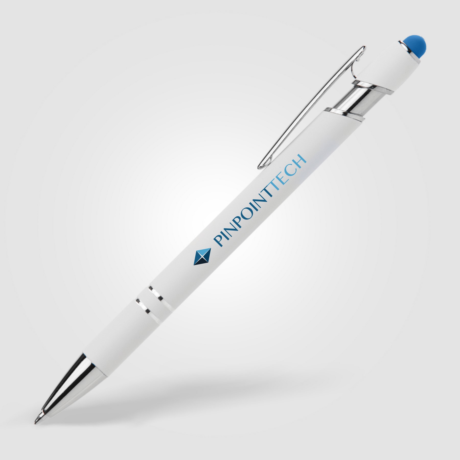 Picture of Ellipse Softy White Barrel Metal Pen w/ Stylus