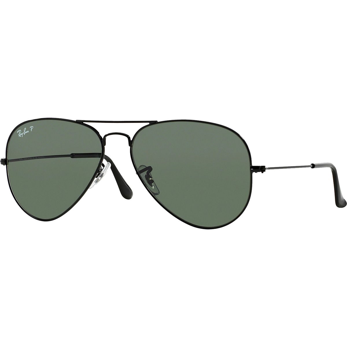 Picture of Ray-Ban® Polarized Aviator Sunglasses - Black/Green