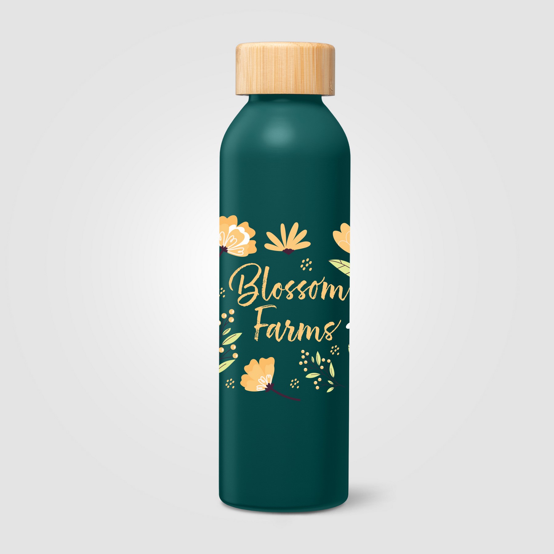 Picture of Eden Recycled Stainless Steel Bamboo Lid Water Bottle - 20 oz.