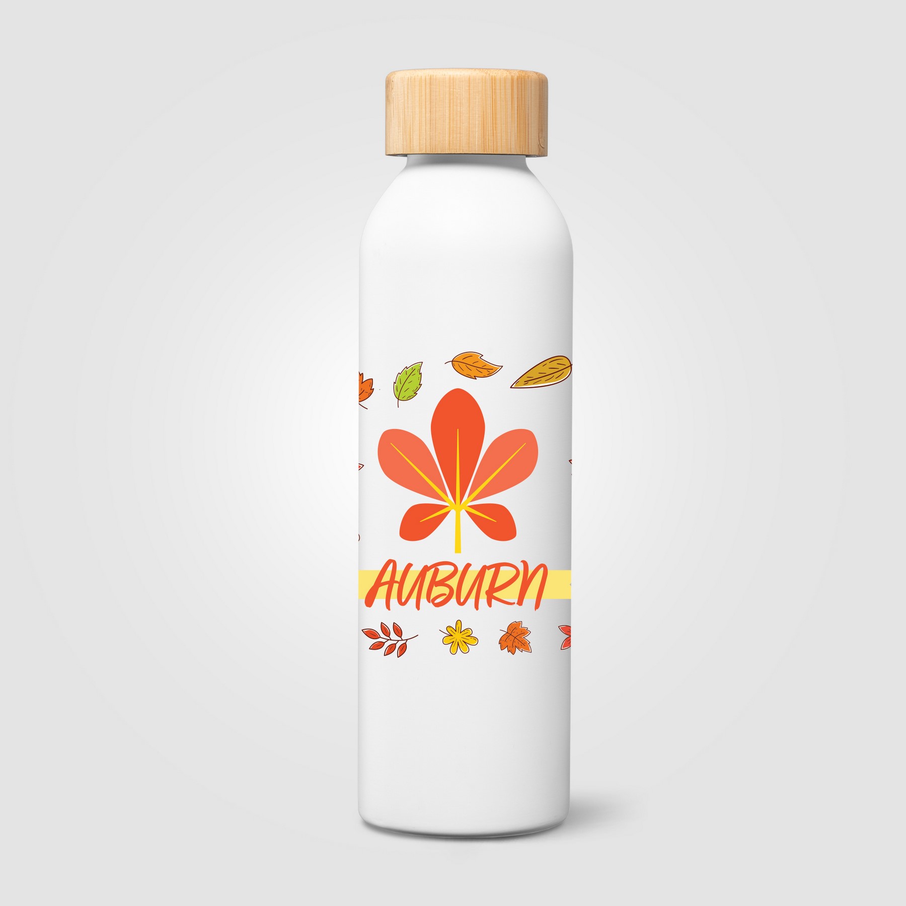 Picture of Eden Recycled Stainless Steel Bamboo Lid Water Bottle - 20 oz.