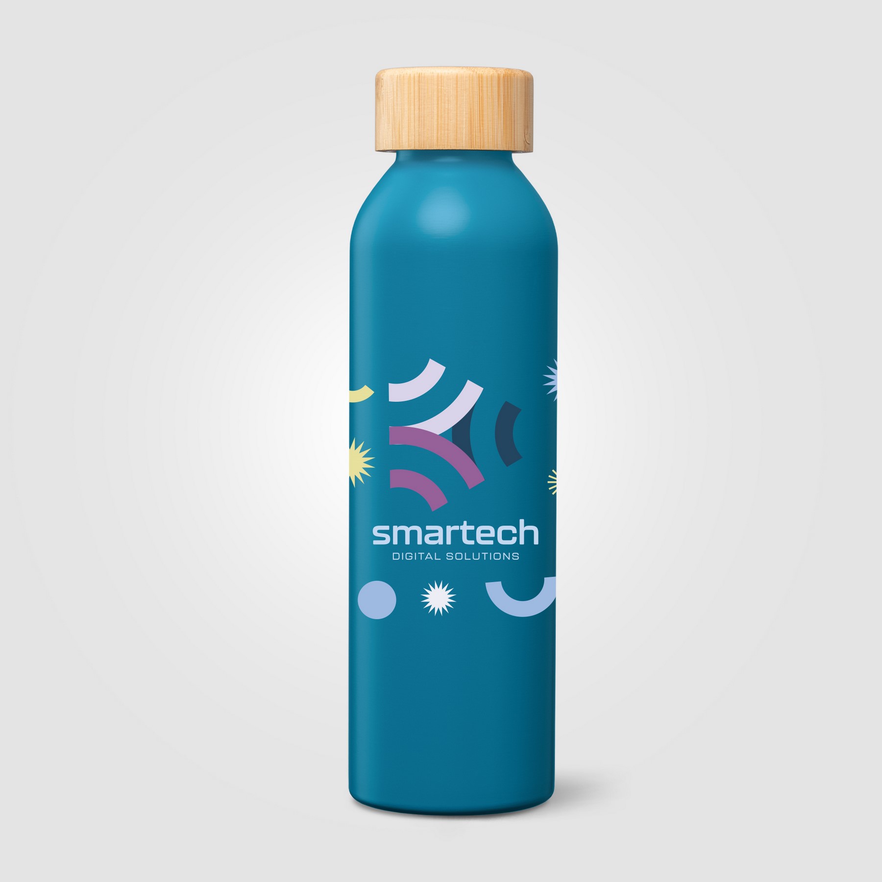 Picture of Eden Recycled Stainless Steel Bamboo Lid Water Bottle - 20 oz.