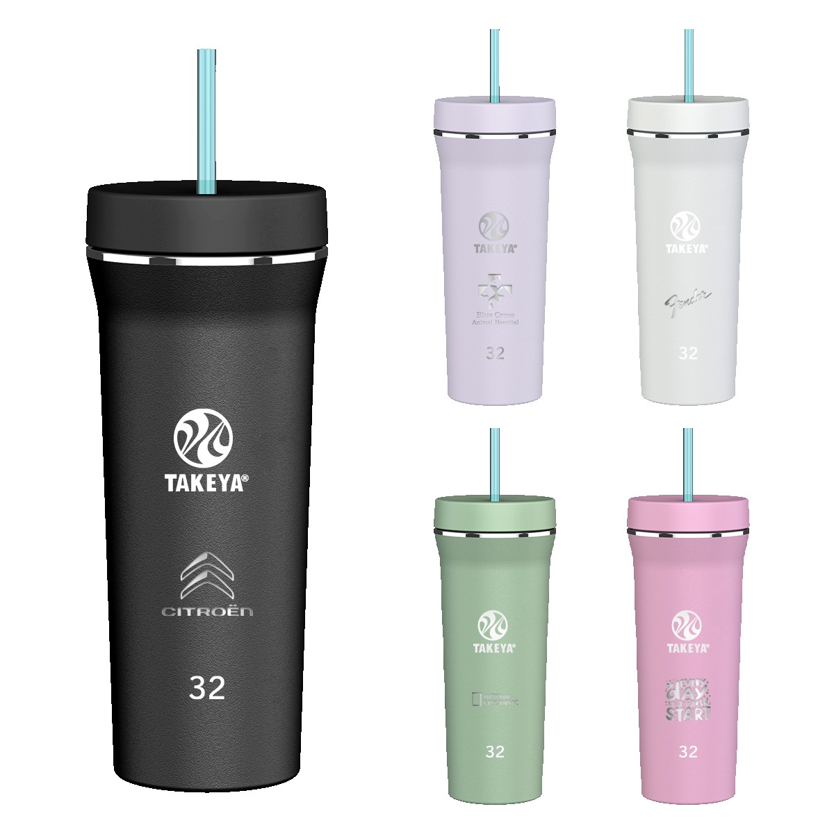 Picture of Takeya® 32 oz. Straw Tumbler - Laser, Standard