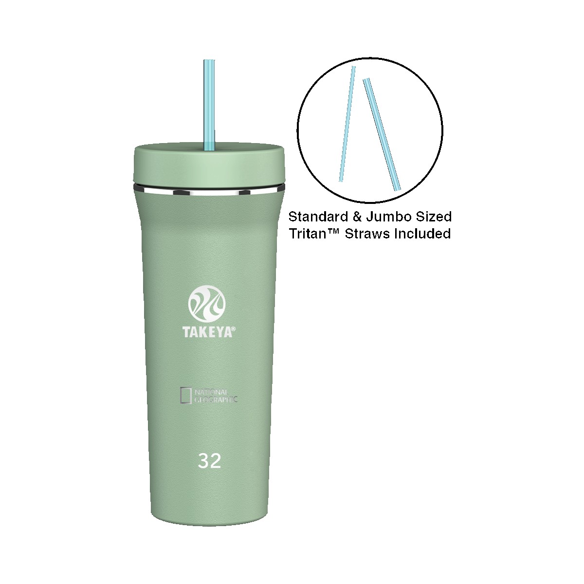 Picture of Takeya® 32 oz. Straw Tumbler - Laser, Standard