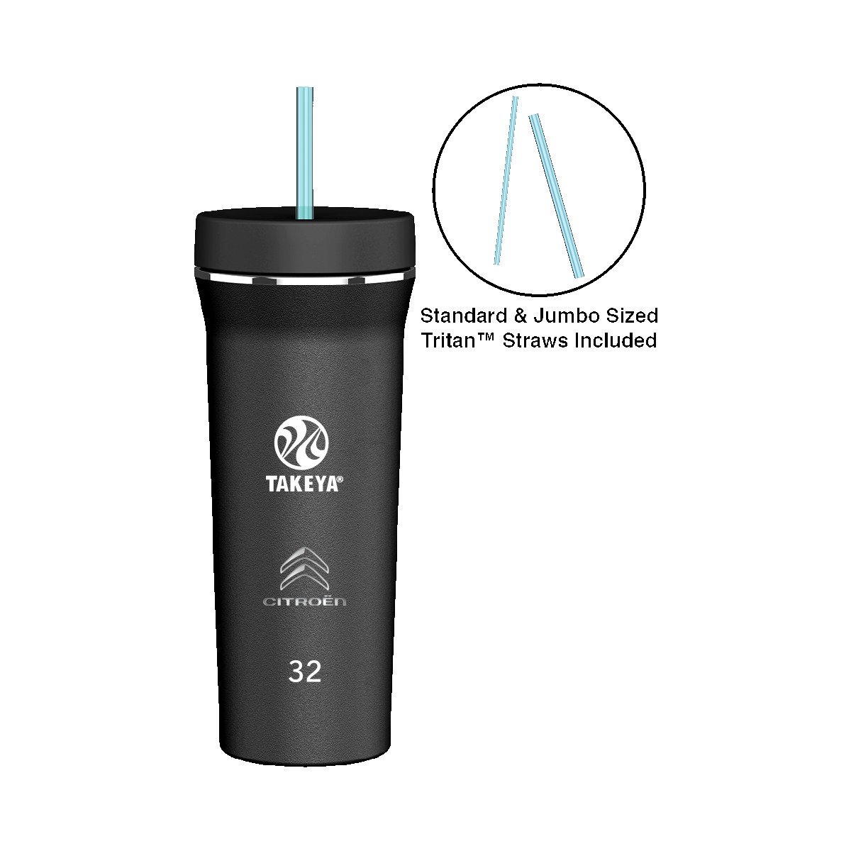 Picture of Takeya® 32 oz. Straw Tumbler - Laser, Standard