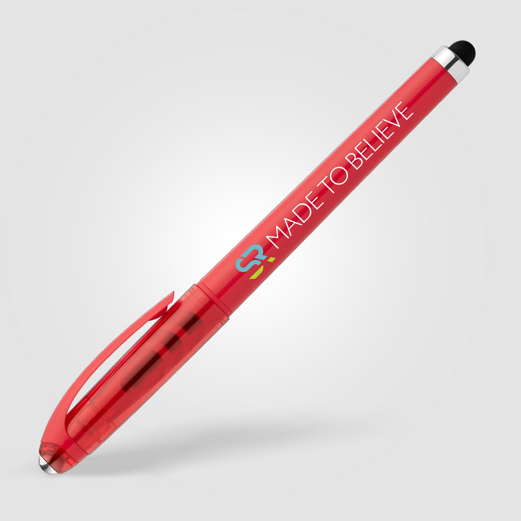 Picture of Prism Recycled Plastic Fidget Ball Stylus Gel Pen