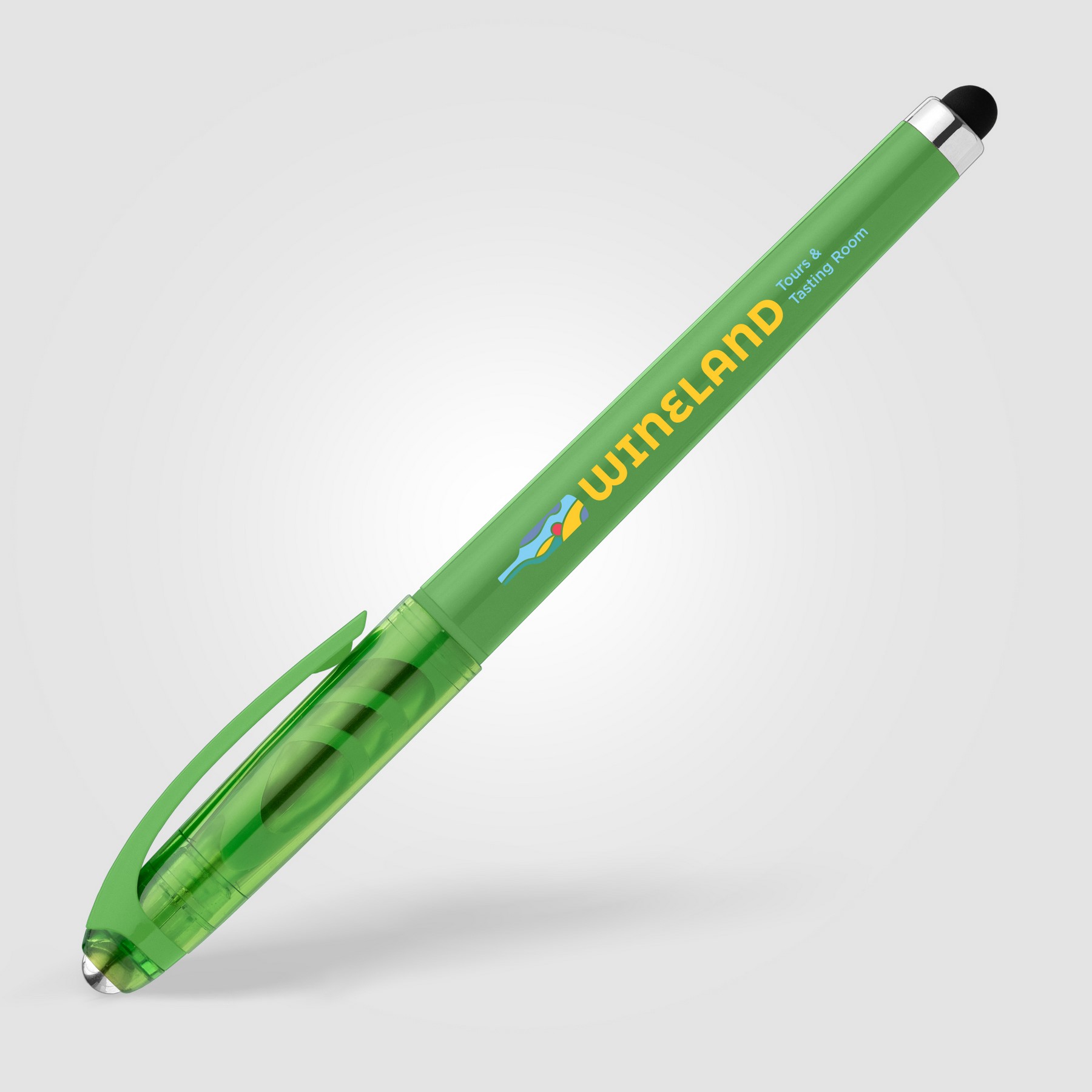 Picture of Prism Recycled Plastic Fidget Ball Stylus Gel Pen