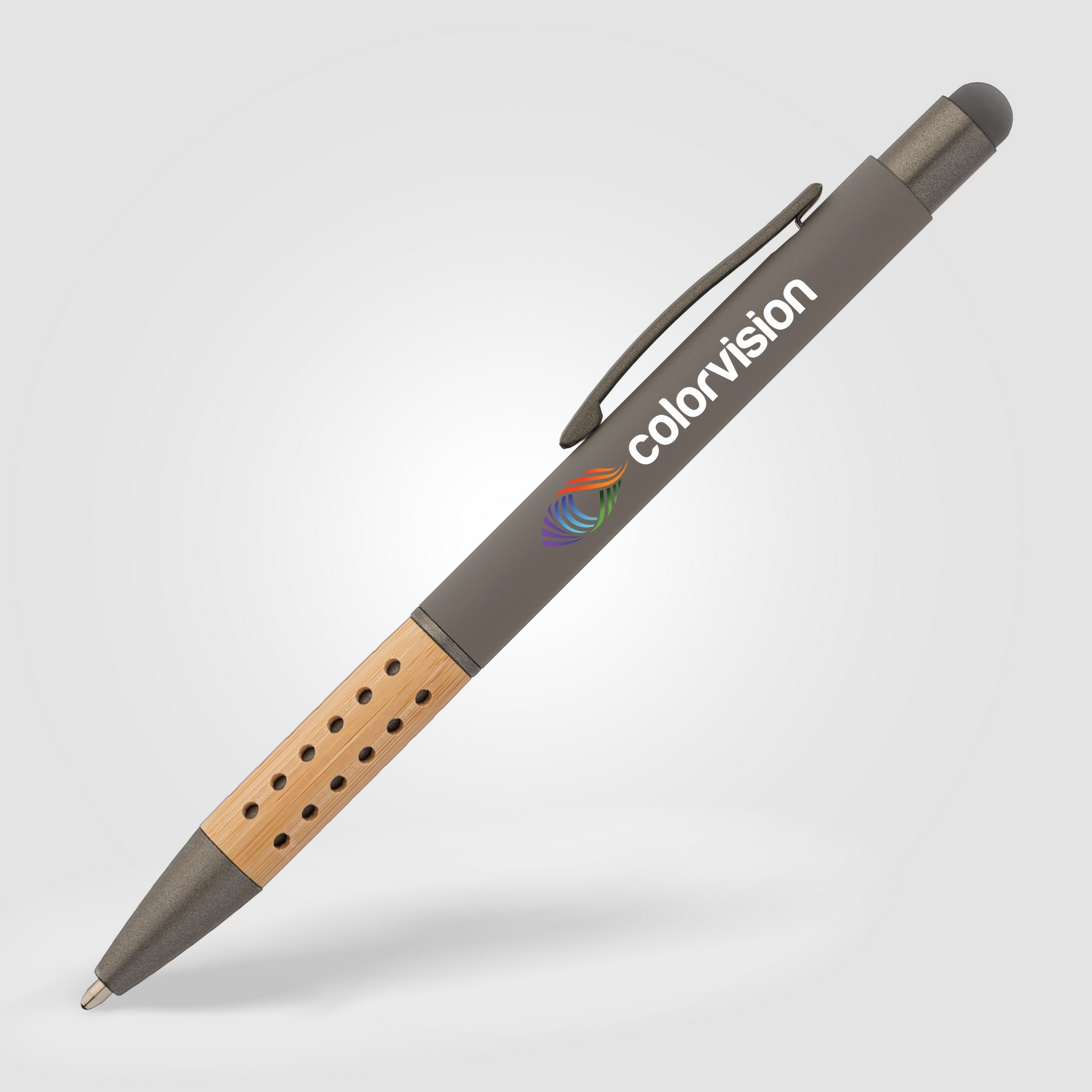 Picture of Bowie Bamboo Grip Stylus Pen