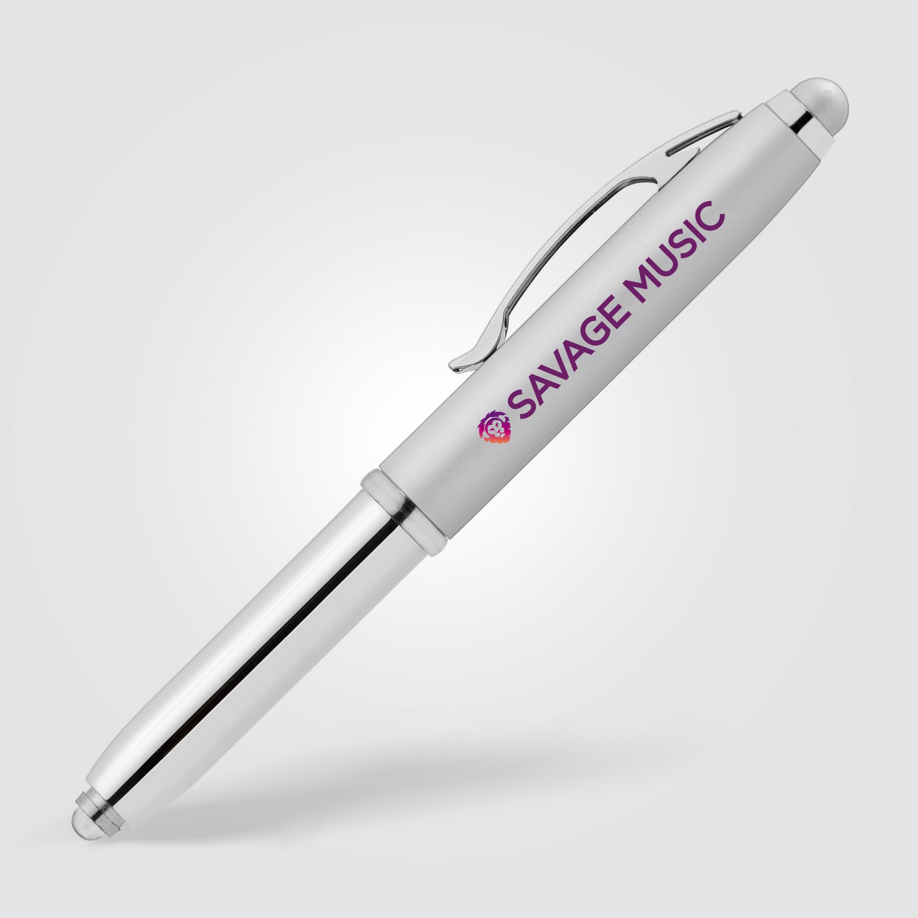 Picture of Vivano Softy Metallic Pen w/ LED Light and Stylus