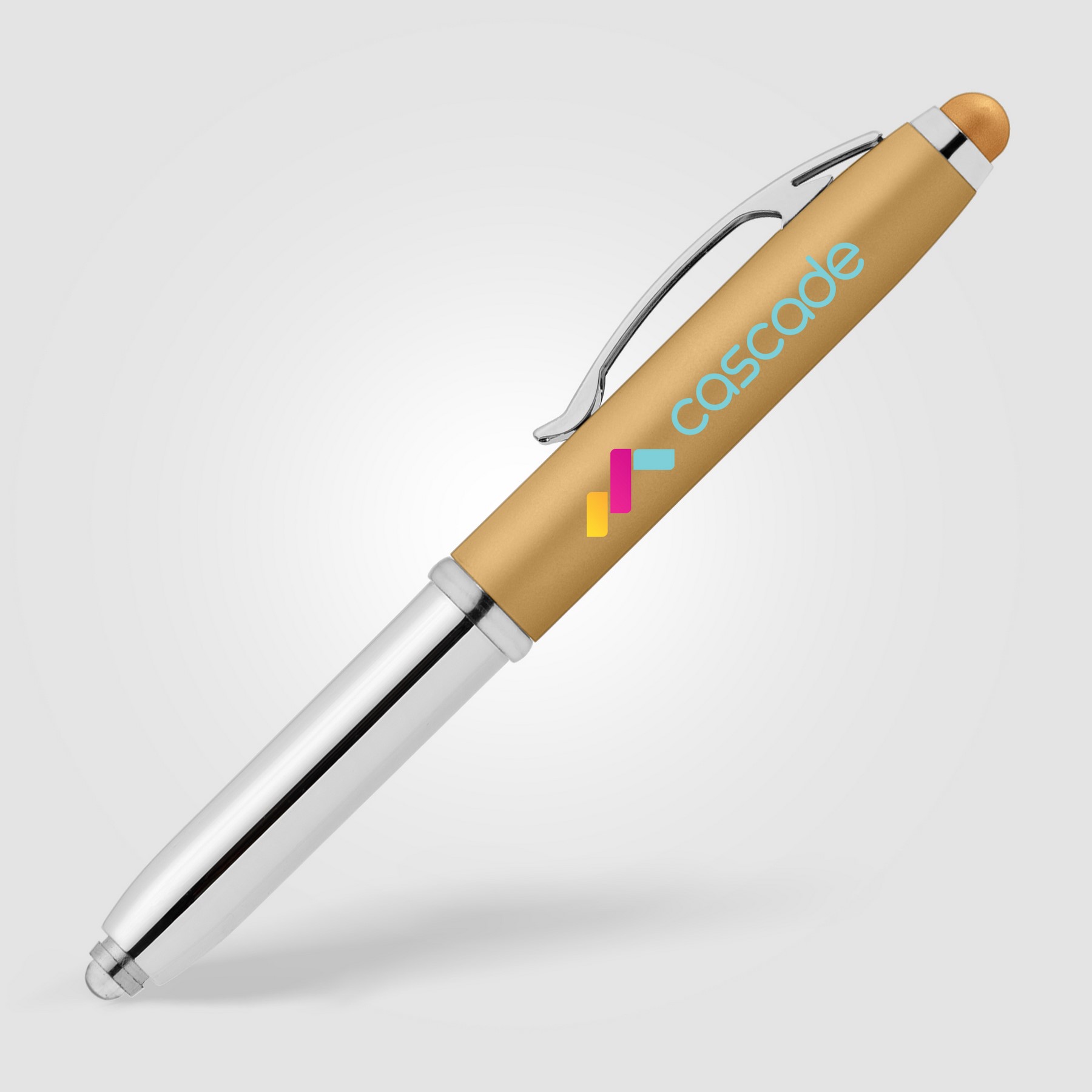 Picture of Vivano Softy Metallic Pen w/ LED Light and Stylus