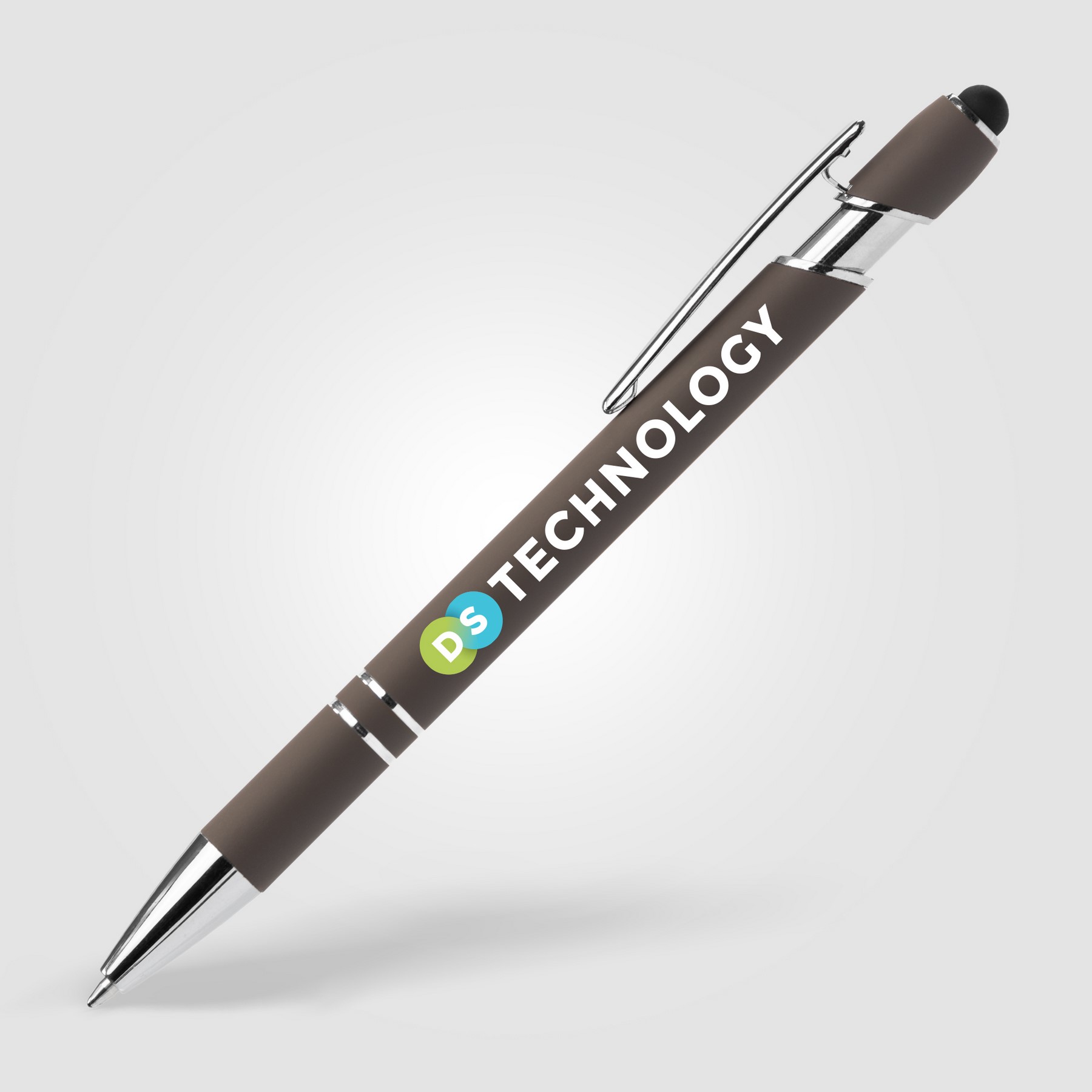 Picture of Ellipse Softy Recycled Aluminum Pen w/ Stylus + Anti-Fraud Ink