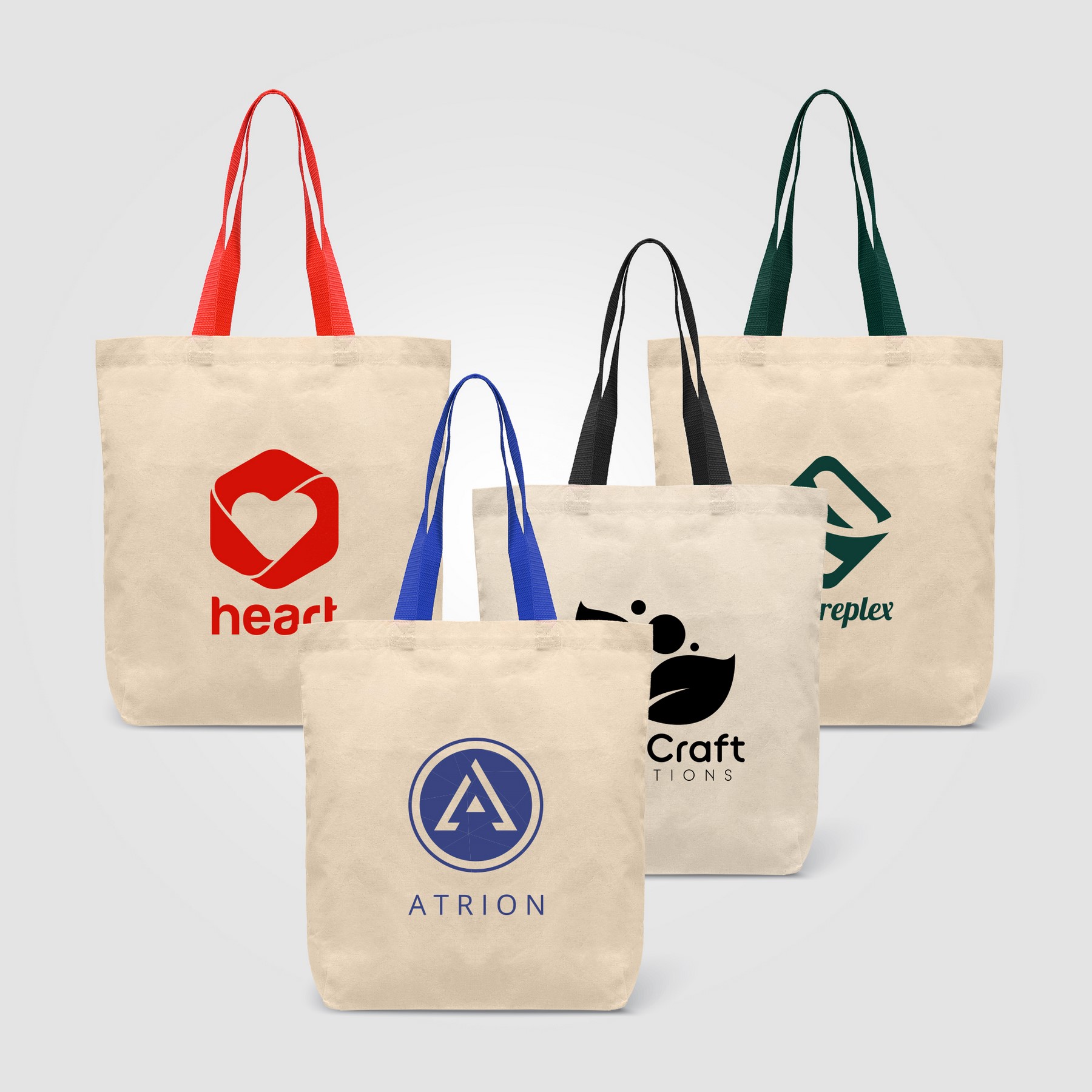 Picture of Tonga - 5 oz. Natural Cotton Tote w/ Color Straps