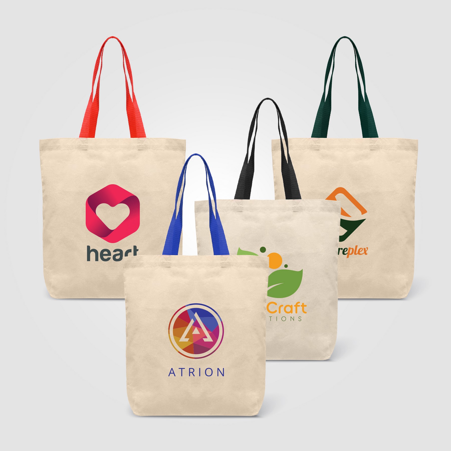 Picture of Tonga - 5 oz. Natural Cotton Tote w/ Color Straps