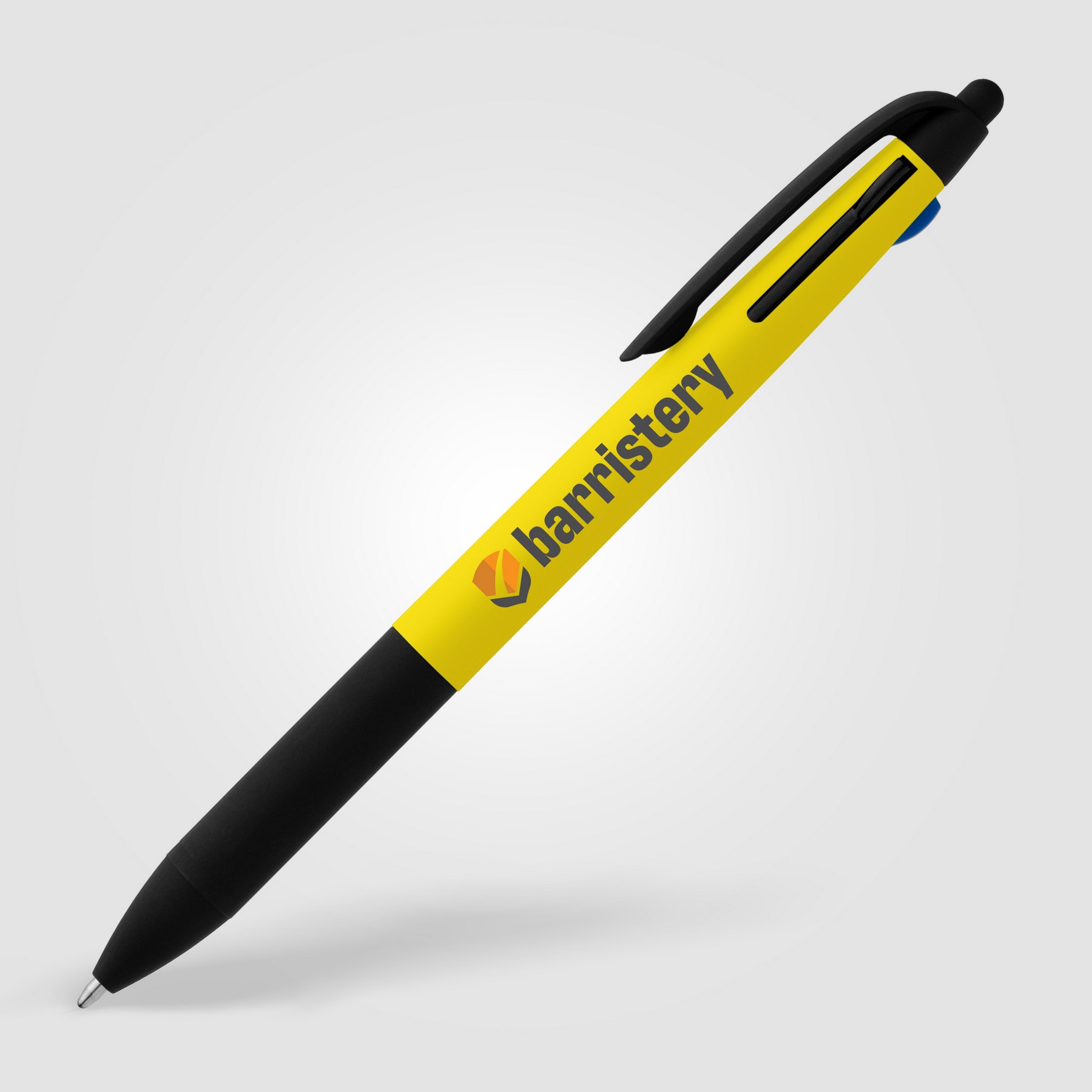 Picture of Malta Recycled Plastic 3-in-1 Stylus Neon Grip Multi-Ink Pen