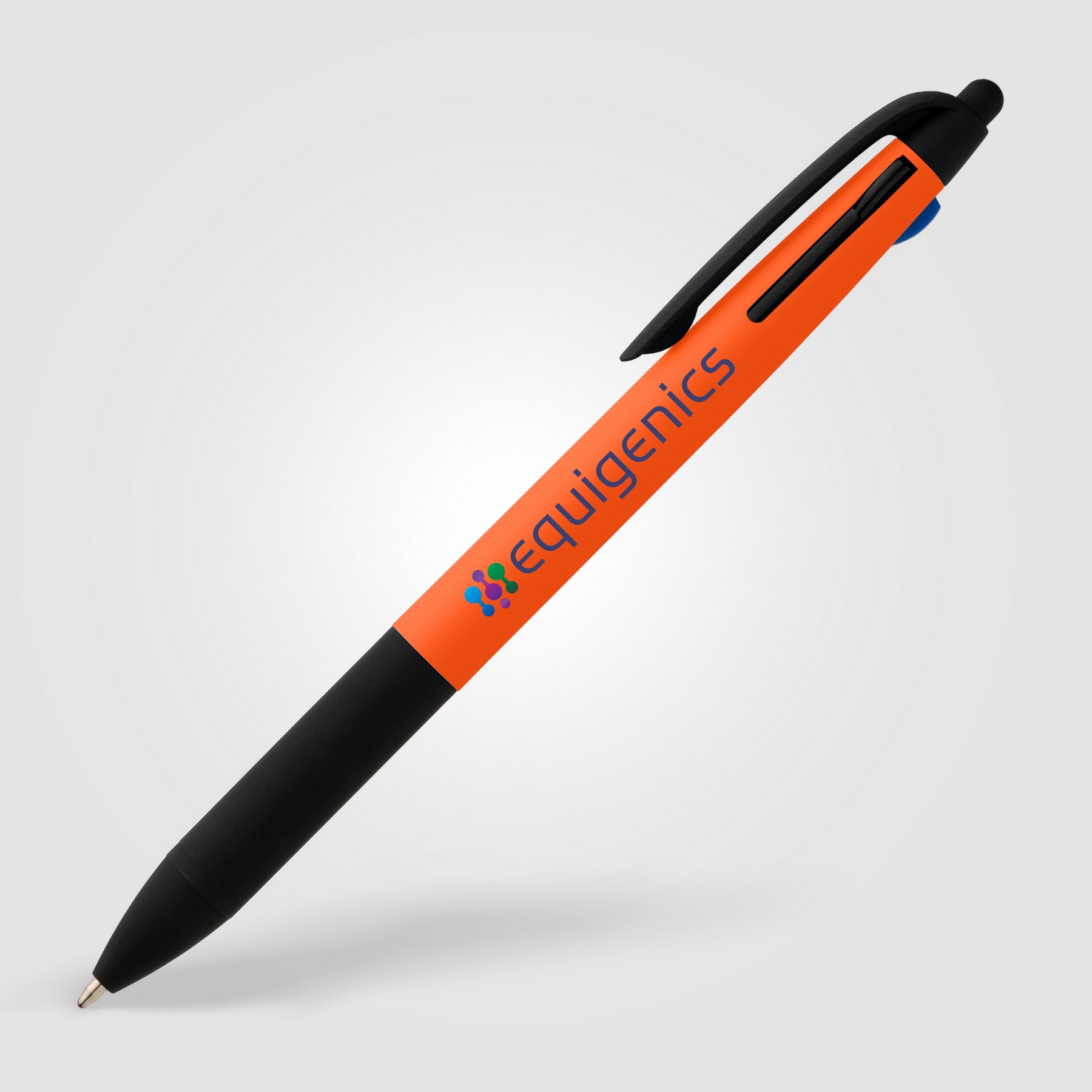 Picture of Malta Recycled Plastic 3-in-1 Stylus Neon Grip Multi-Ink Pen