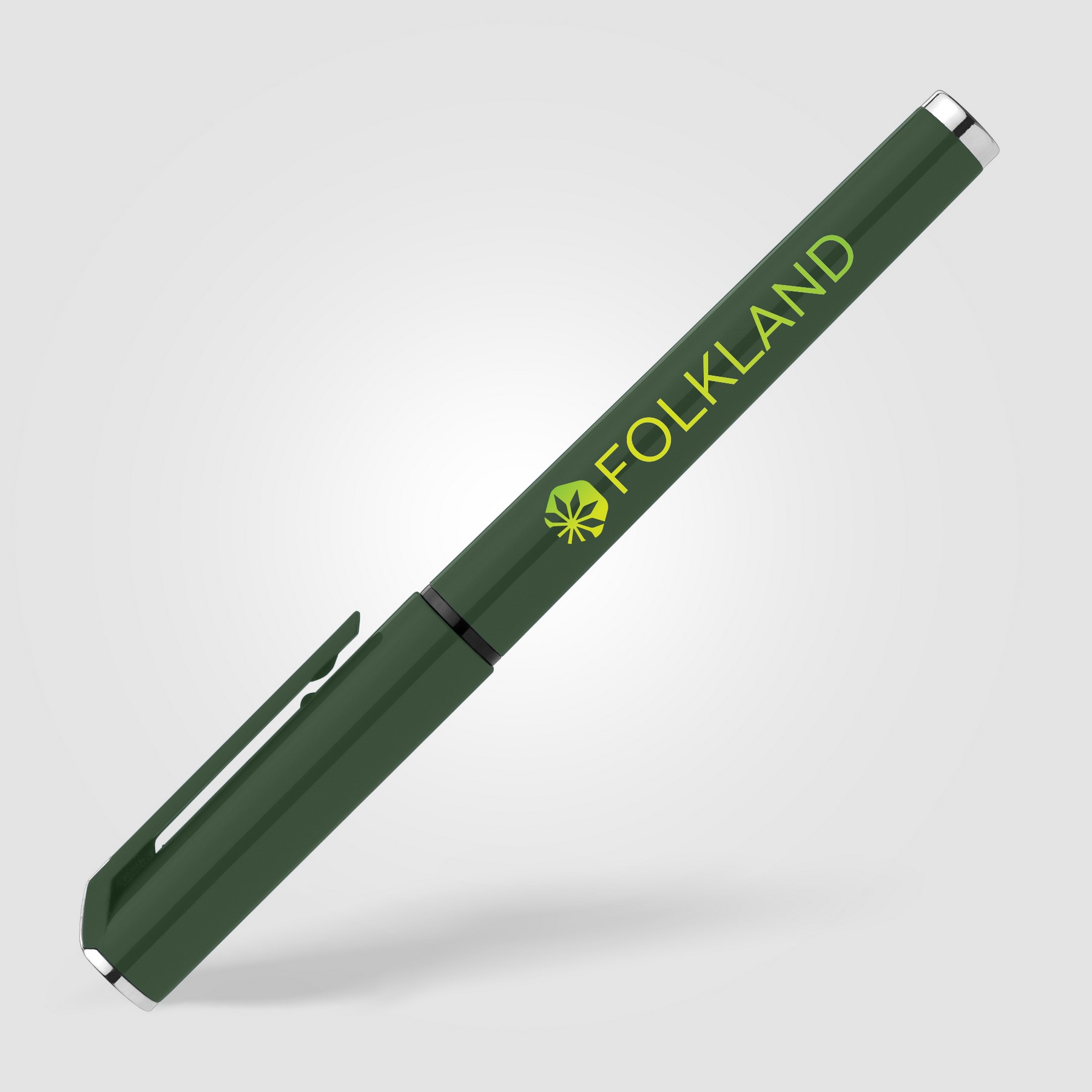 Picture of Islander Recycled Plastic Monochrome Gel Grip Pen