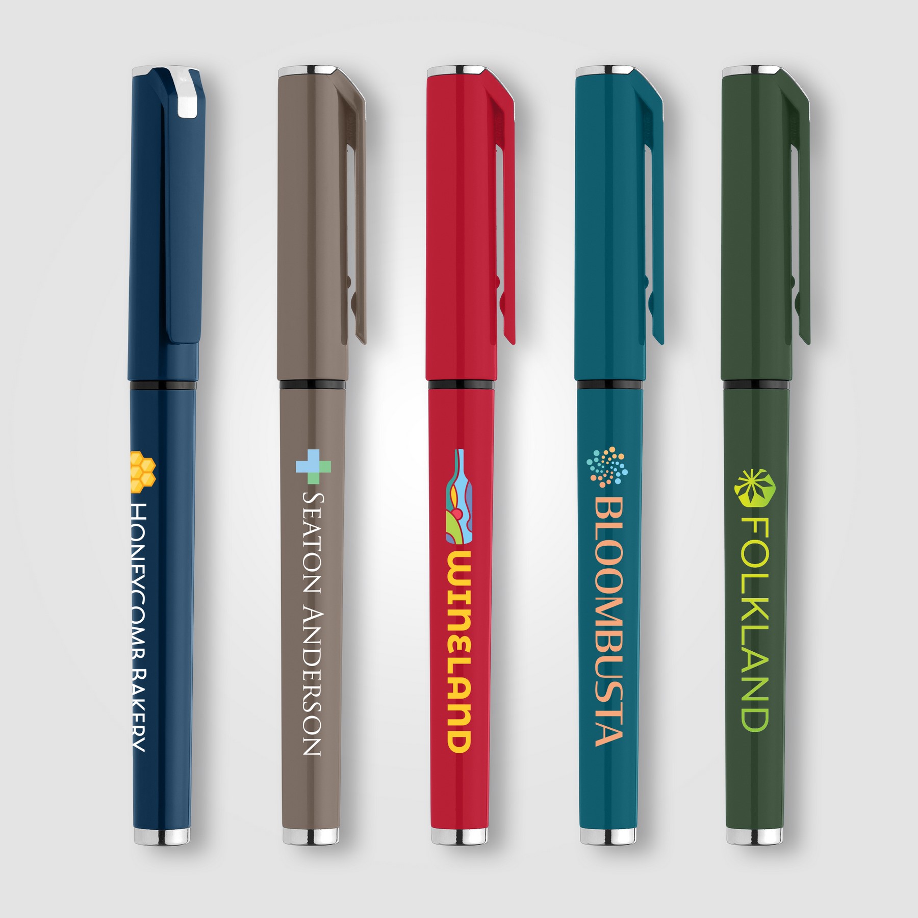 Picture of Islander Recycled Plastic Monochrome Gel Grip Pen