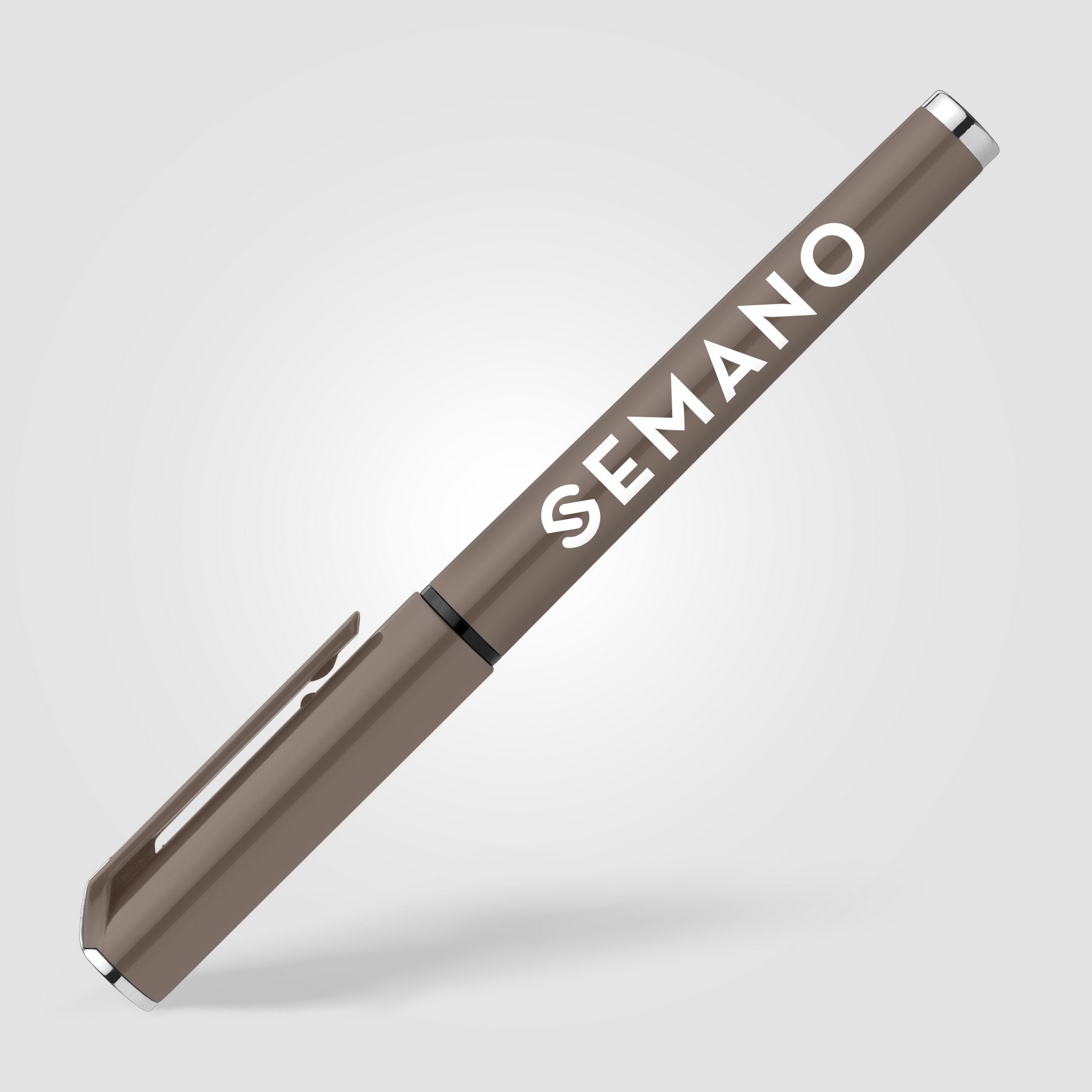 Picture of Islander Recycled Plastic Monochrome Gel Grip Pen