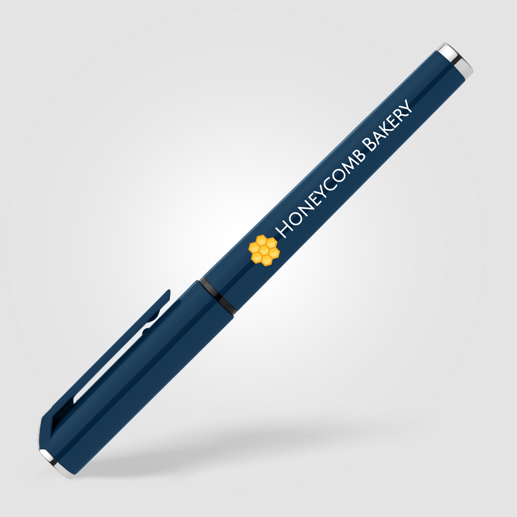 Picture of Islander Recycled Plastic Monochrome Gel Grip Pen