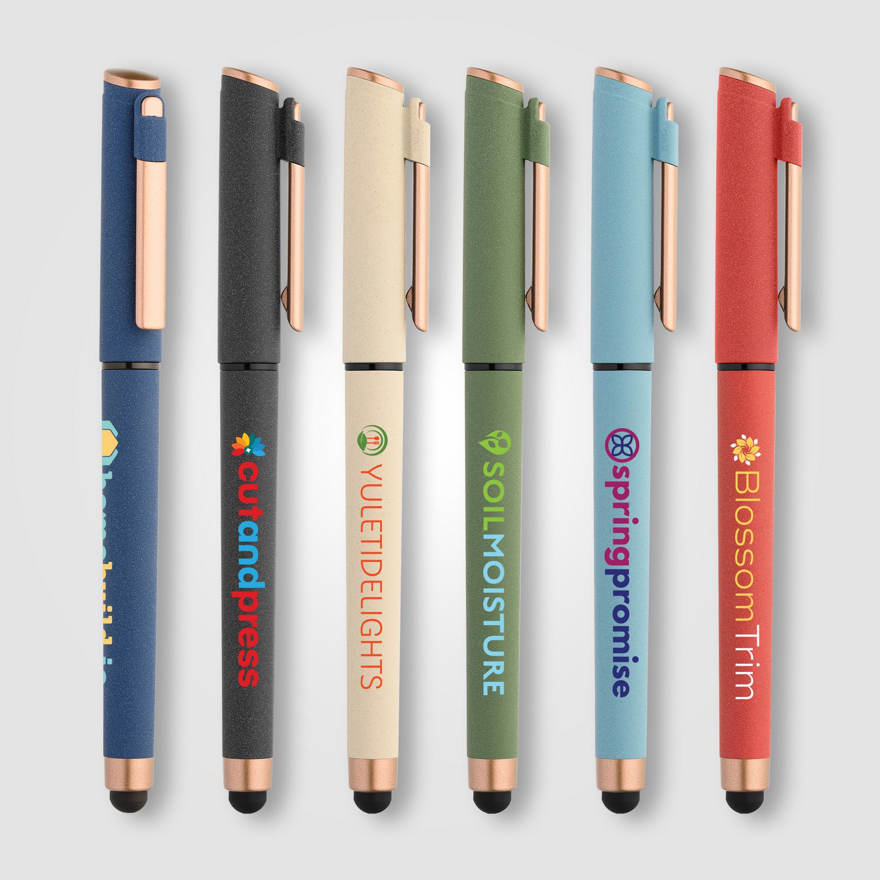 Picture of York Recycled Plastic Bronze Trim Stylus Gel Pen