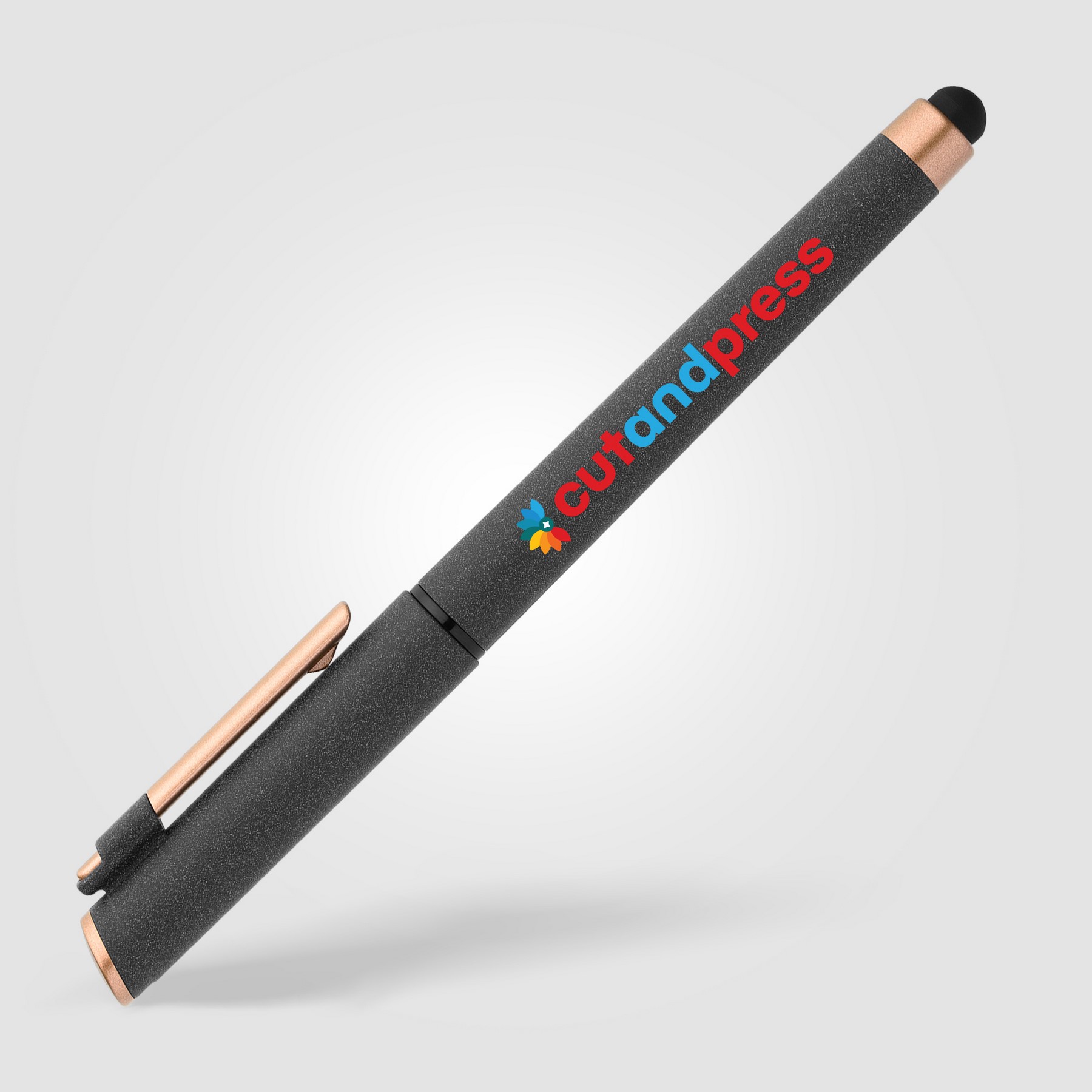 Picture of York Recycled Plastic Bronze Trim Stylus Gel Pen