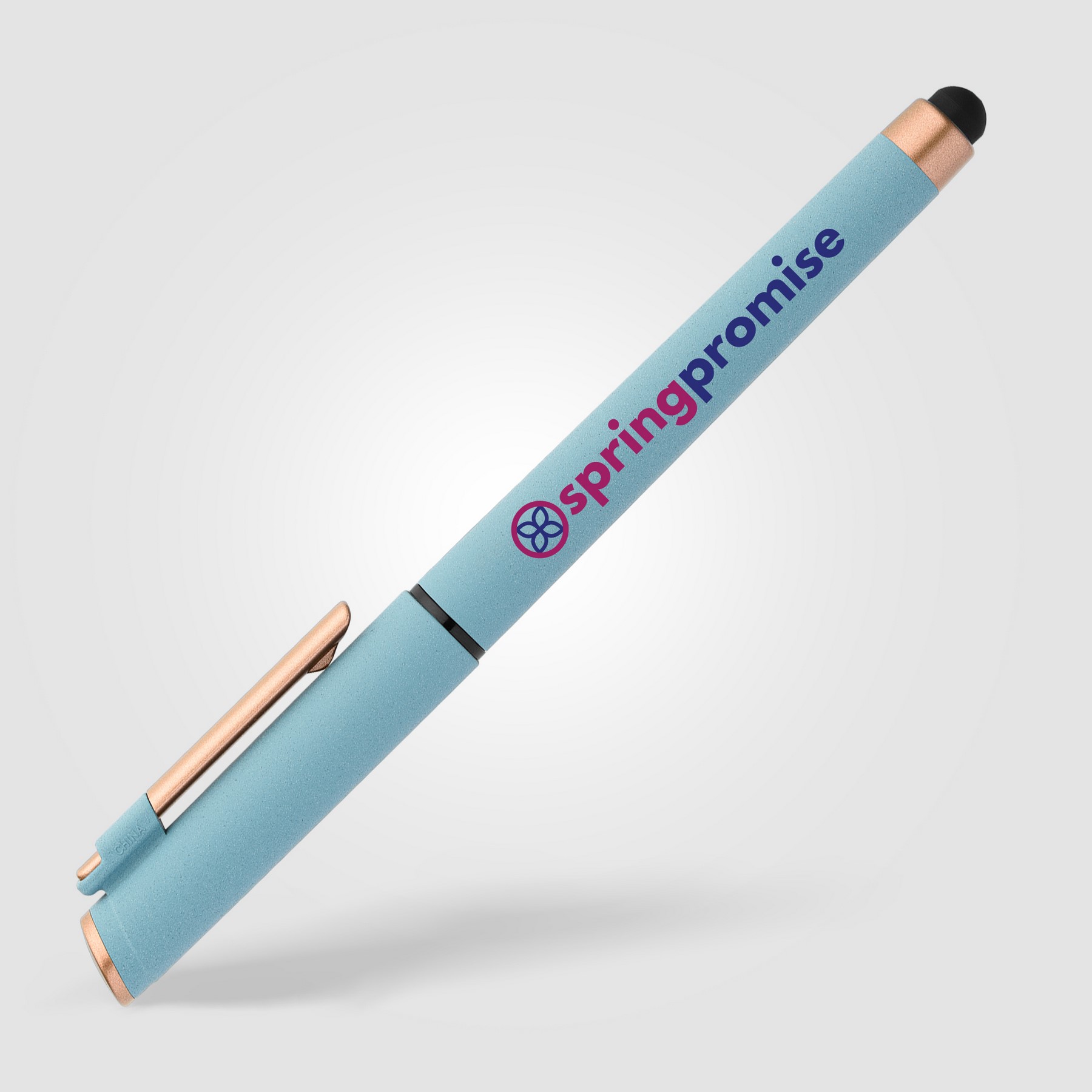 Picture of York Recycled Plastic Bronze Trim Stylus Gel Pen
