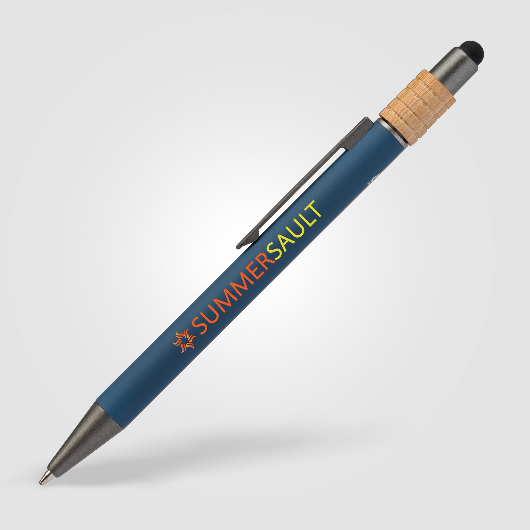 Picture of Reborn Spinner Recycled Aluminum Pen w/ Stylus - PATENTED