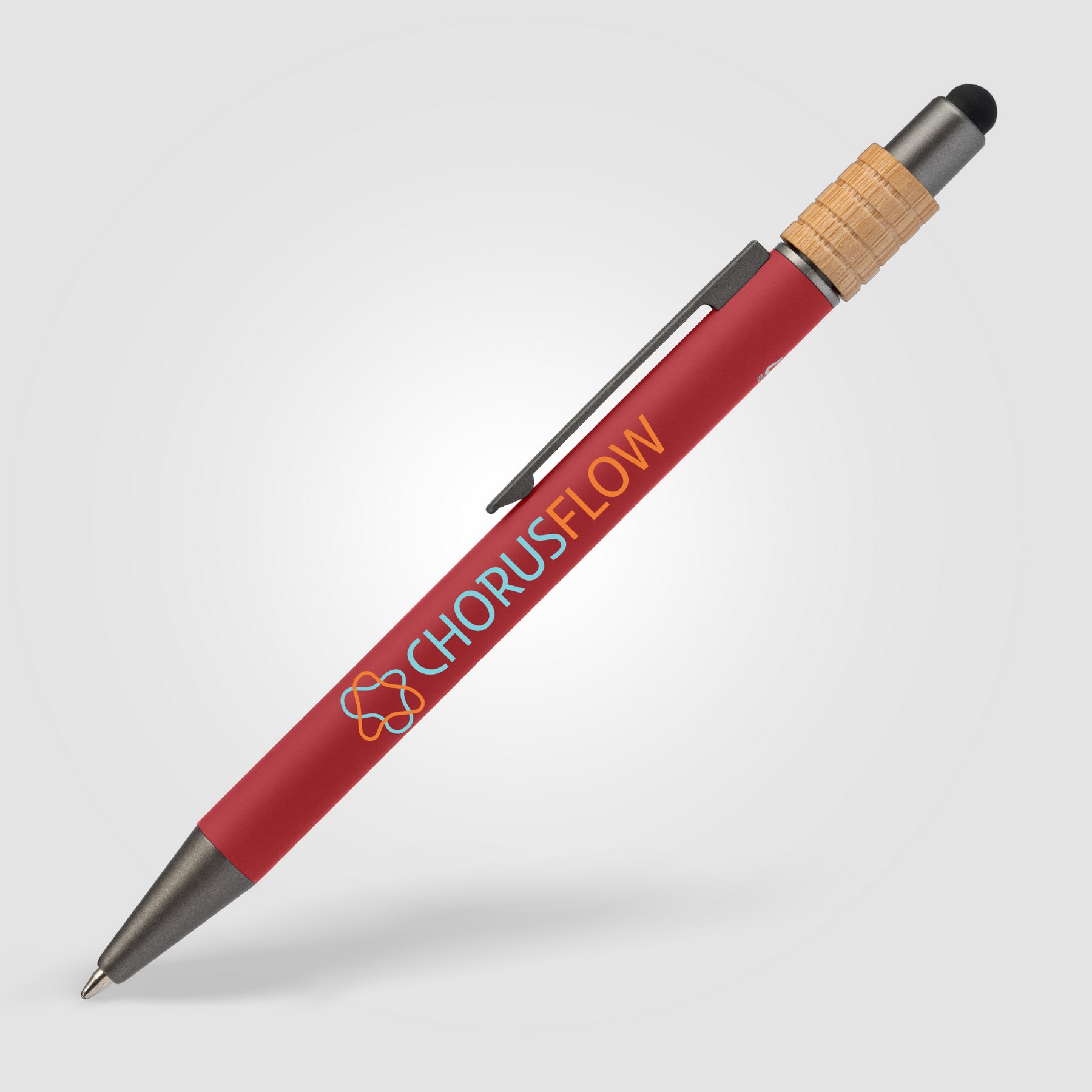 Picture of Reborn Spinner Recycled Aluminum Pen w/ Stylus - PATENTED