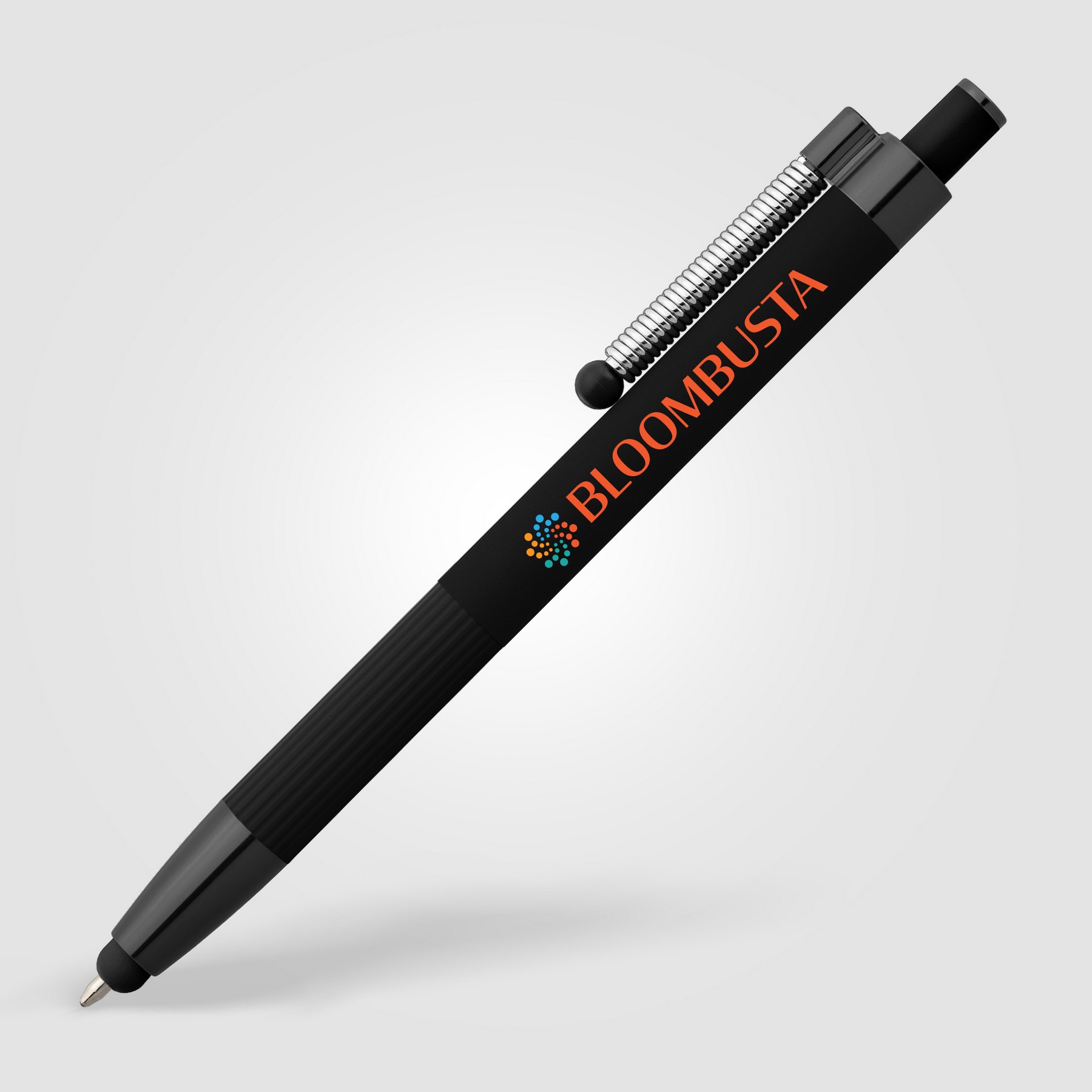 Picture of Lisbon Recycled Aluminum Monochrome Fidget Stylus Pen