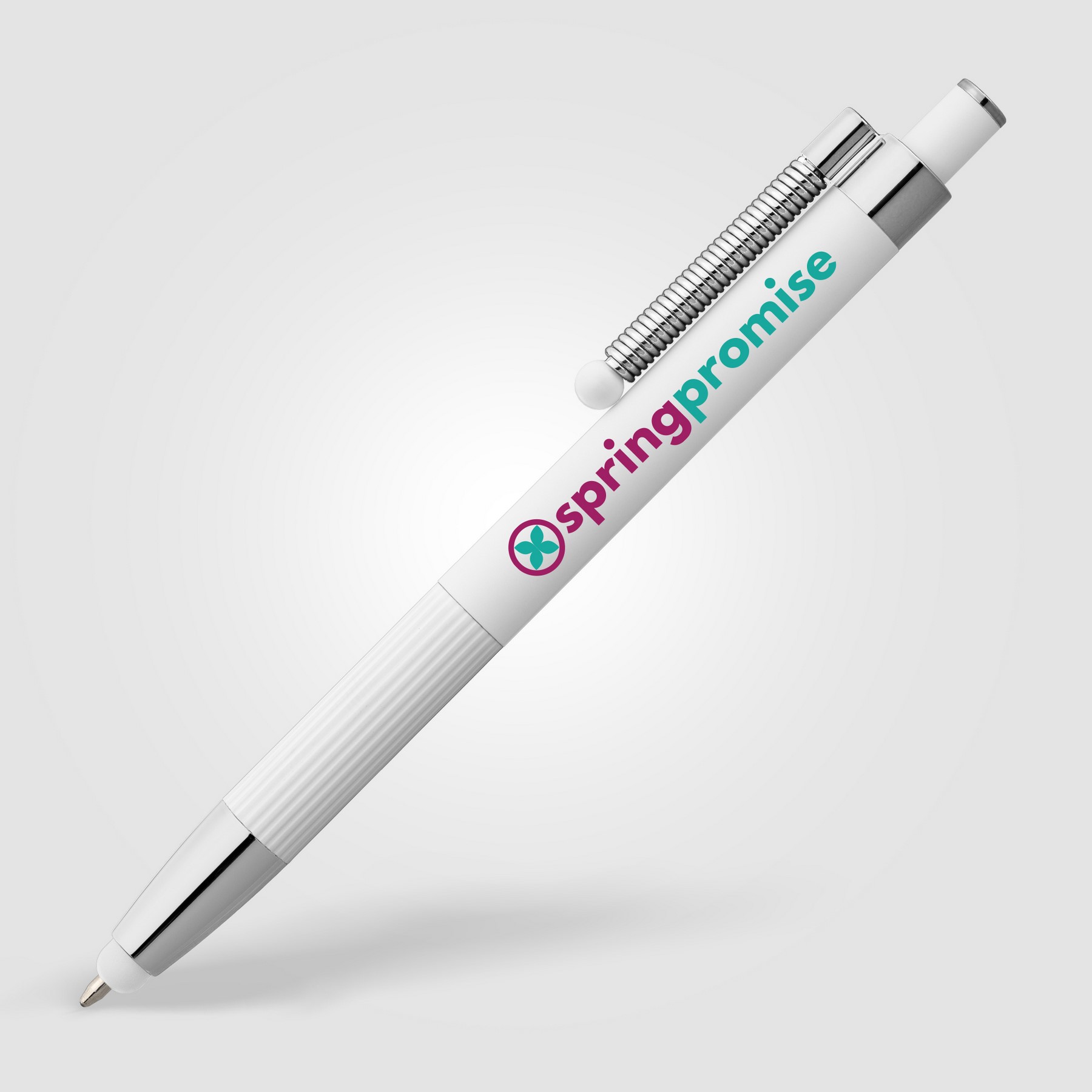 Picture of Lisbon Recycled Aluminum Monochrome Fidget Stylus Pen