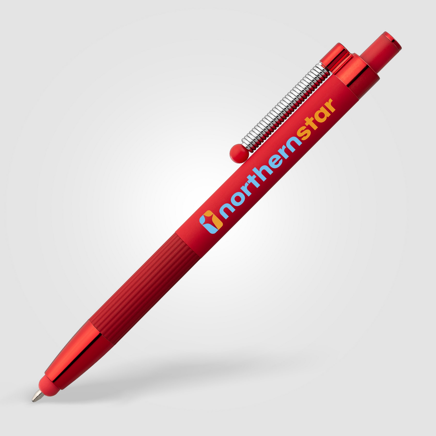 Picture of Lisbon Recycled Aluminum Monochrome Fidget Stylus Pen