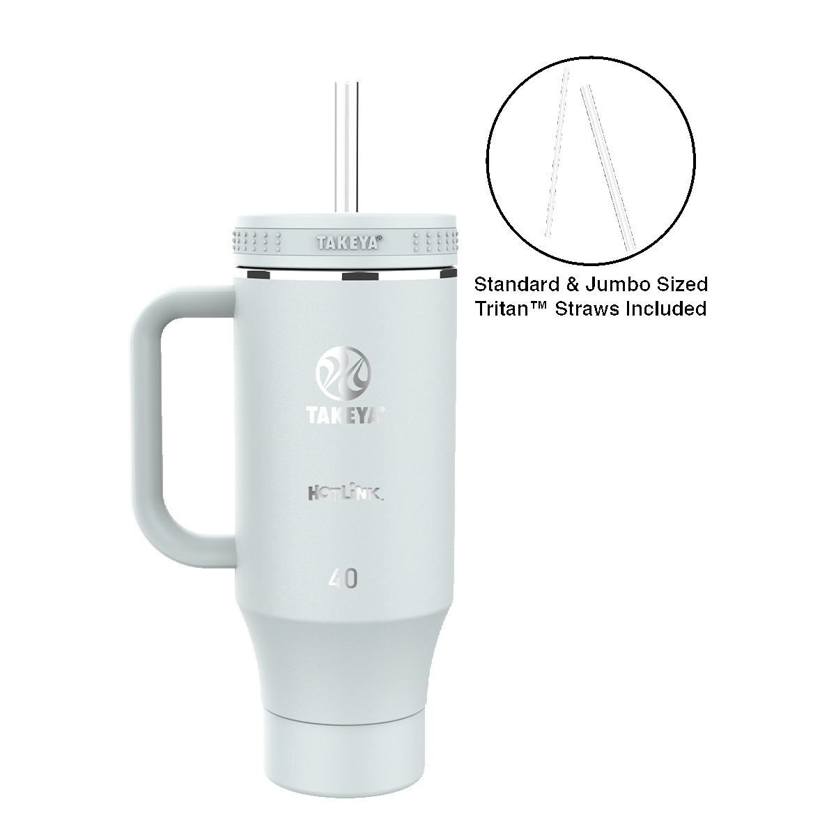 Picture of Takeya® 40 oz. Straw Tumbler with Handle, Laser Standard