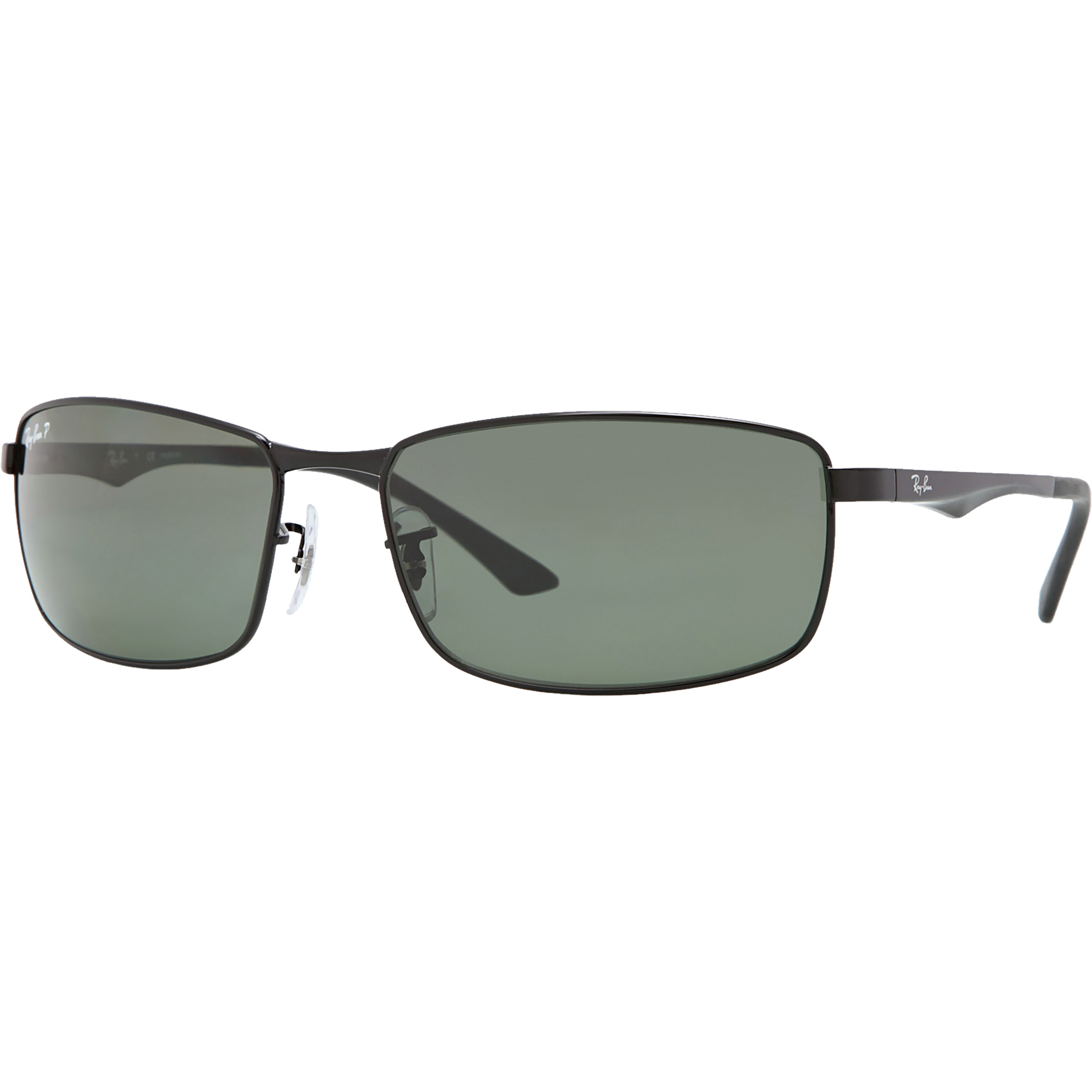 Picture of Ray-Ban® RB3498 Sunglasses - Black/Polarized Green Classic