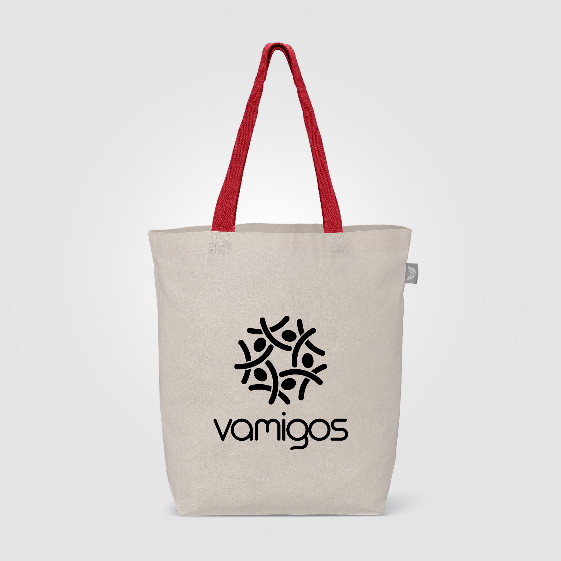 Picture of Tonga Recycled 5oz Cotton Colored Handle Shopping Tote Bag - 11L