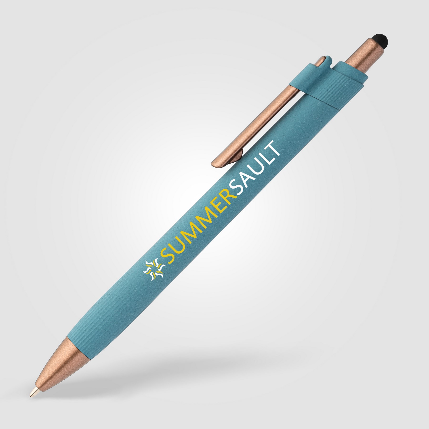 Picture of York Recycled Plastic Bronze Trim Stylus Ballpoint Pen