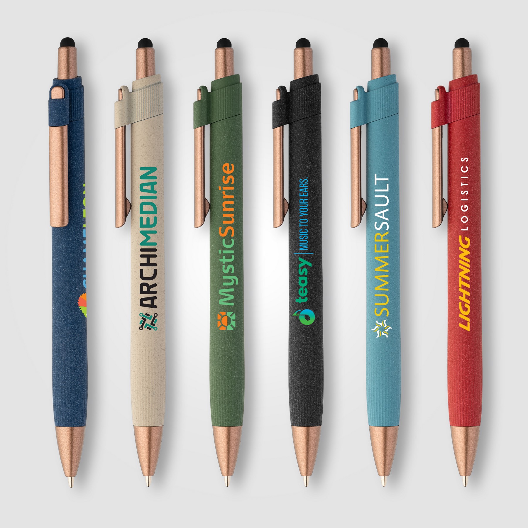 Picture of York Recycled Plastic Bronze Trim Stylus Ballpoint Pen