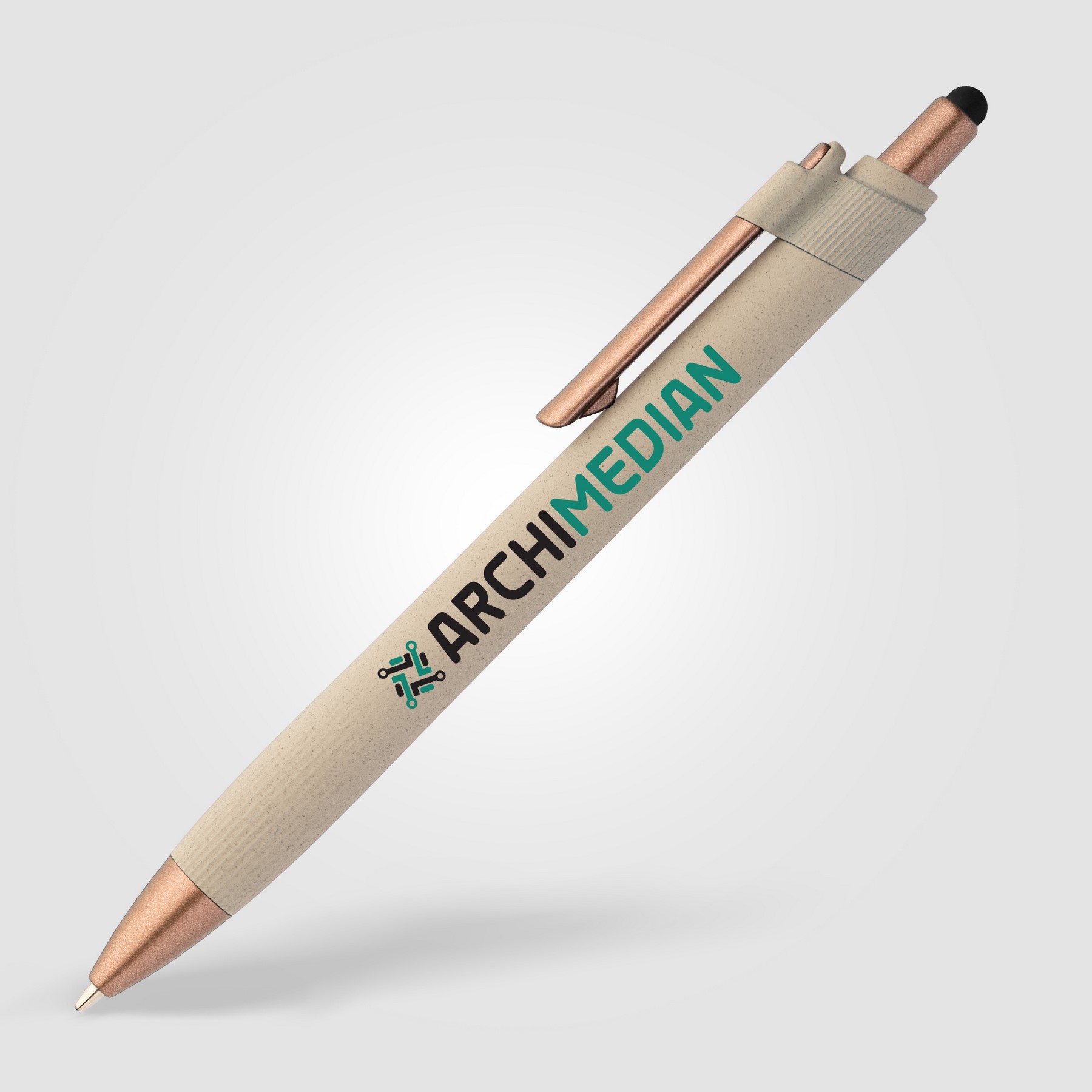 Picture of York Recycled Plastic Bronze Trim Stylus Ballpoint Pen