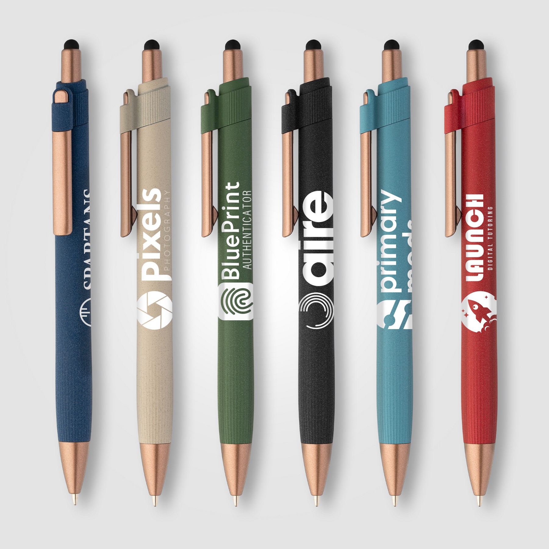 Picture of York Recycled Plastic Bronze Trim Stylus Ballpoint Pen