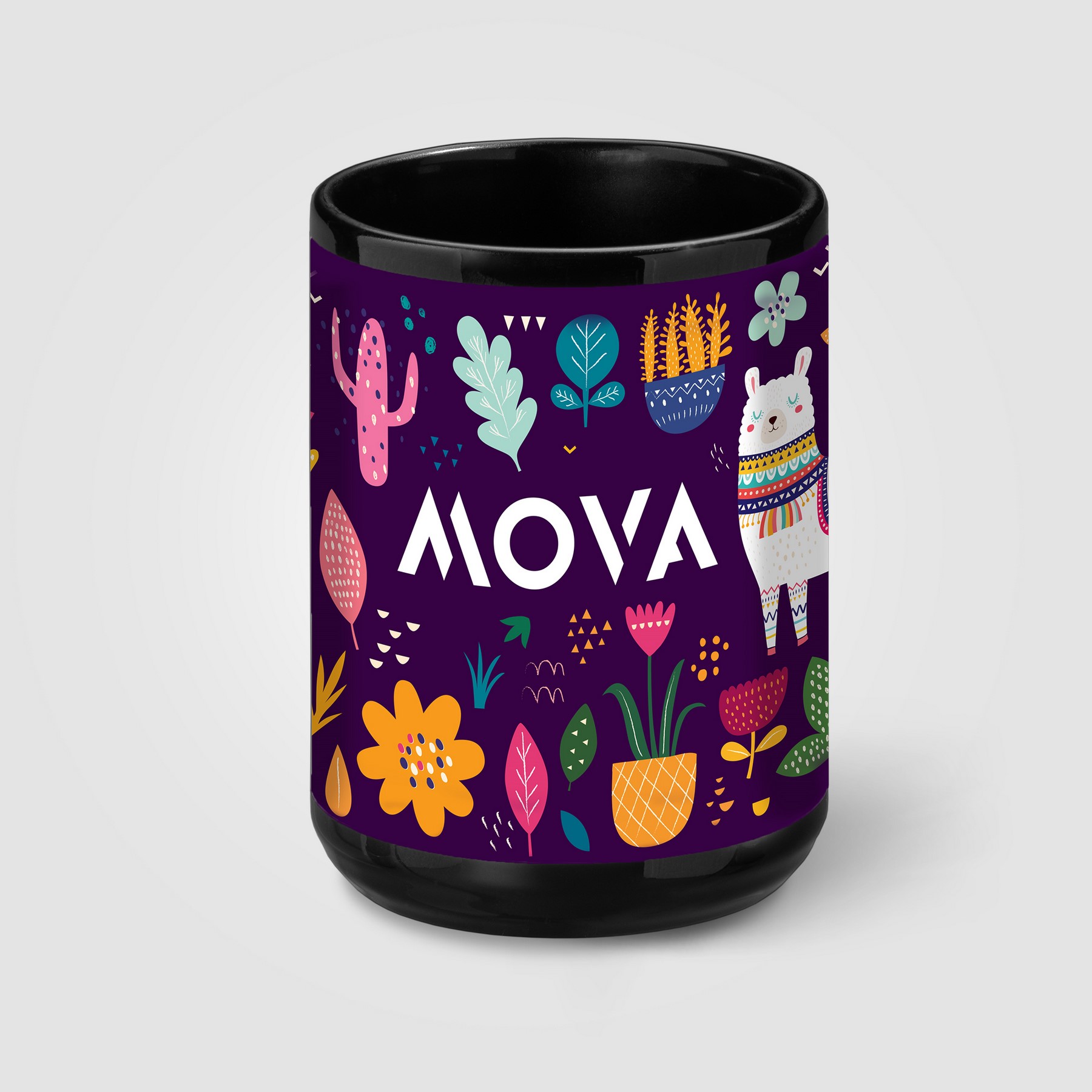 Picture of SimpliColor 15 oz. Black Ceramic Mug