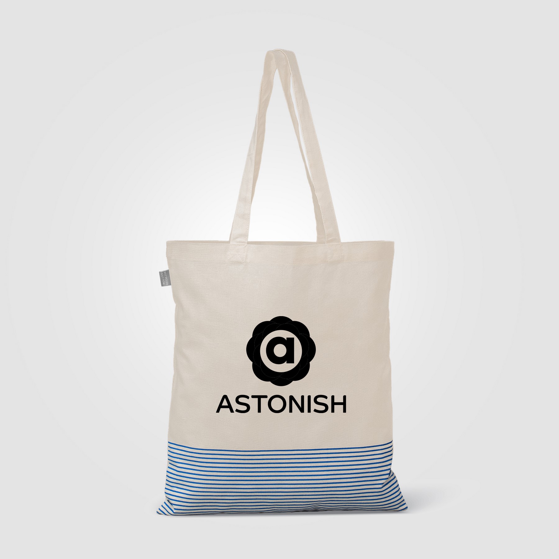 Picture of Aro Recycled 5oz Cotton Micro Stripe Tote Bag - 9.7L