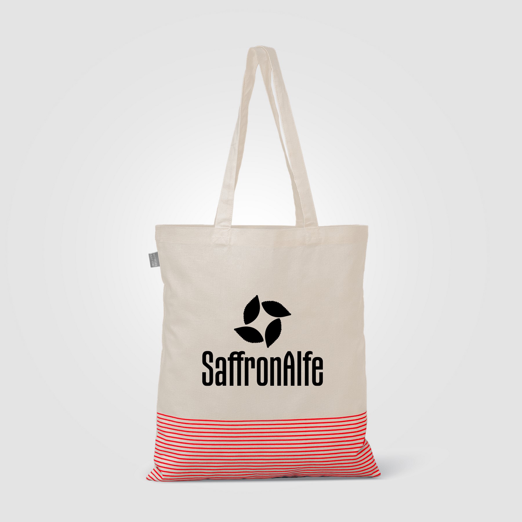 Picture of Aro Recycled 5oz Cotton Micro Stripe Tote Bag - 9.7L