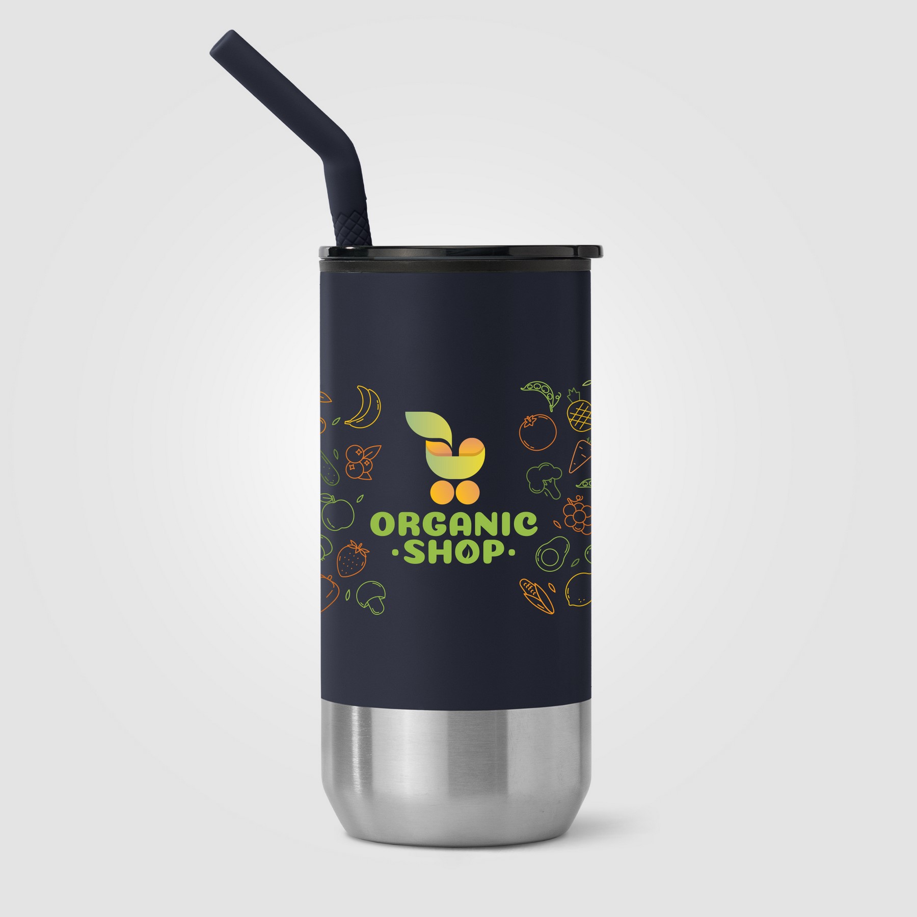 Picture of Atlantis - 16 oz. Double Wall Tumbler - Stainless with Recycled RPP Inner