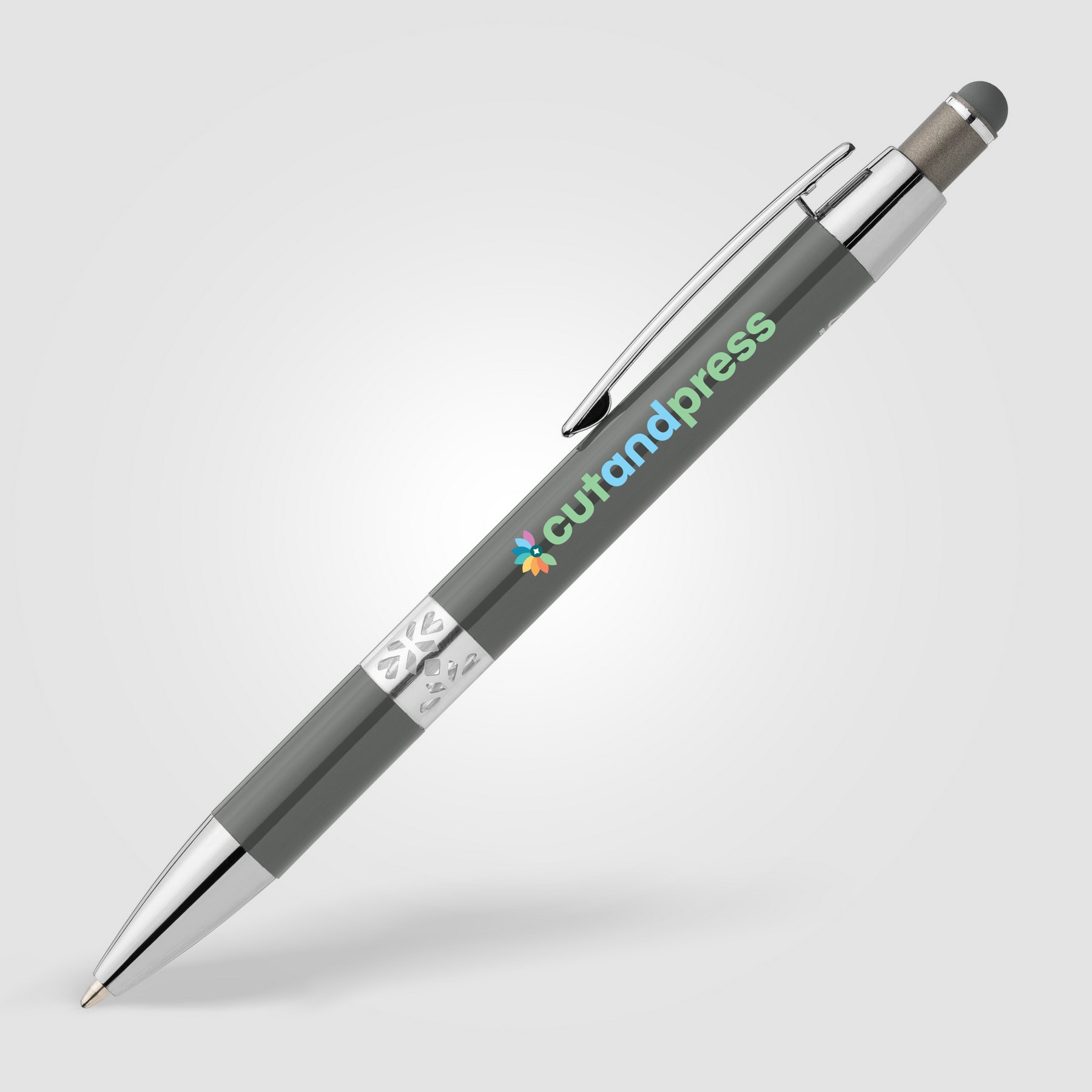 Picture of Adorn Recycled Aluminum Chrome Trim Stylus Pen