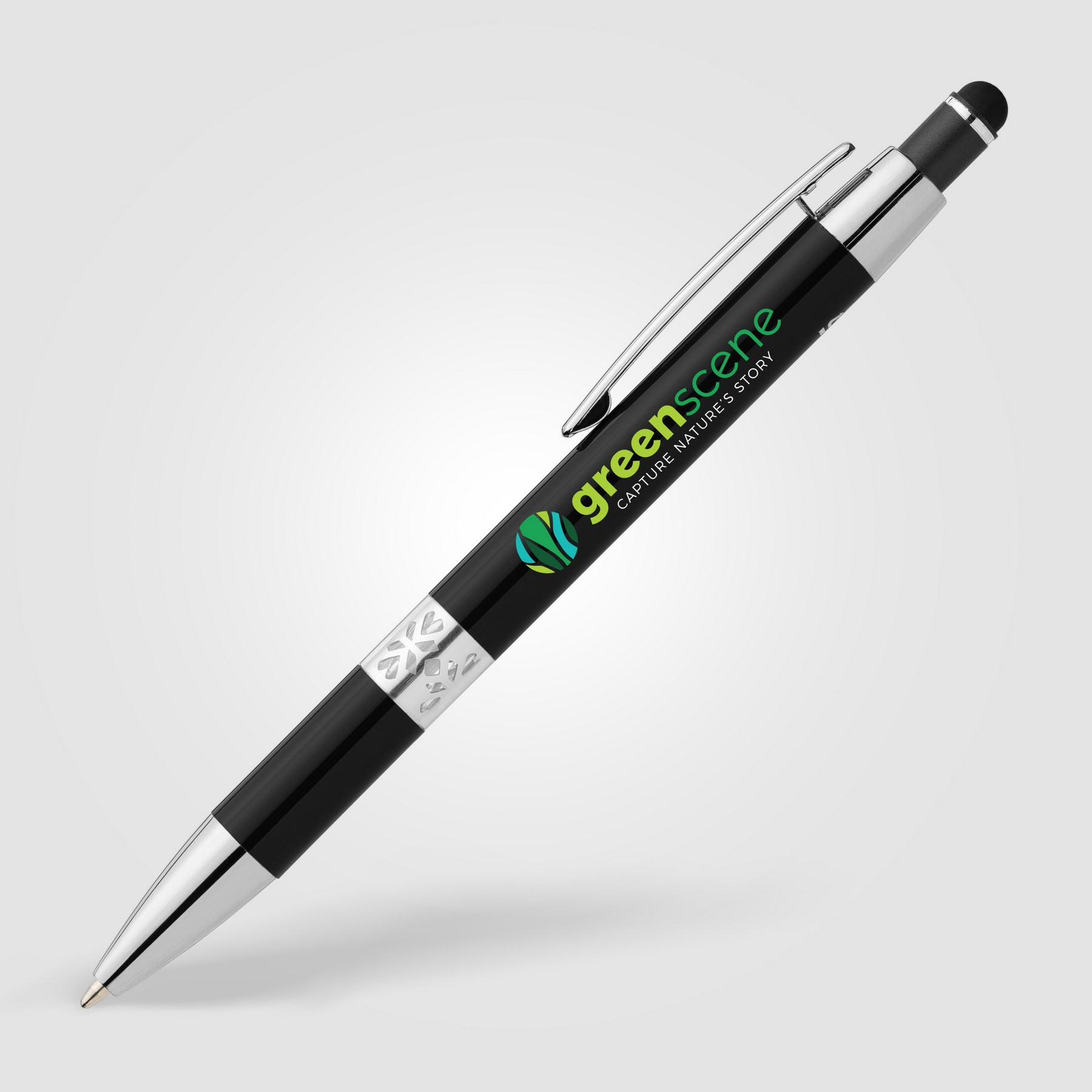 Picture of Adorn Recycled Aluminum Chrome Trim Stylus Pen