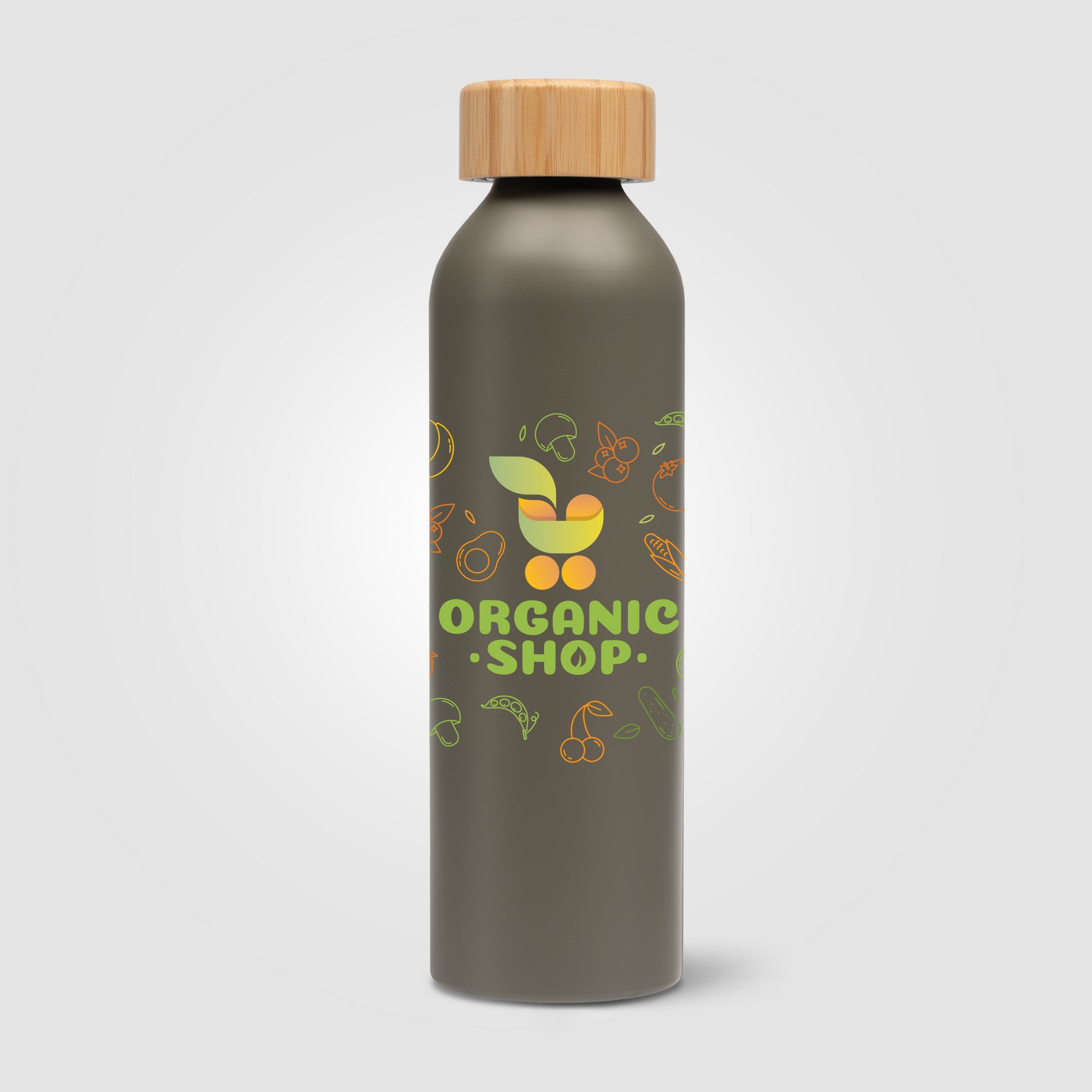 Picture of Eden - 22 oz. Aluminum Water Bottle with Bamboo Lid