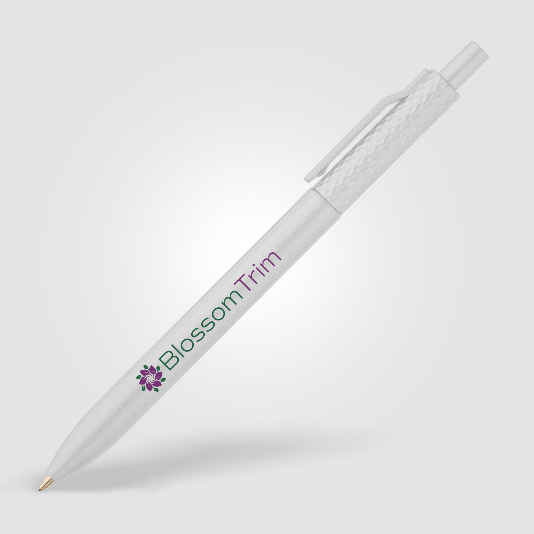 Picture of Vale Recycled Plastic Diamond Textured Metallic Pen