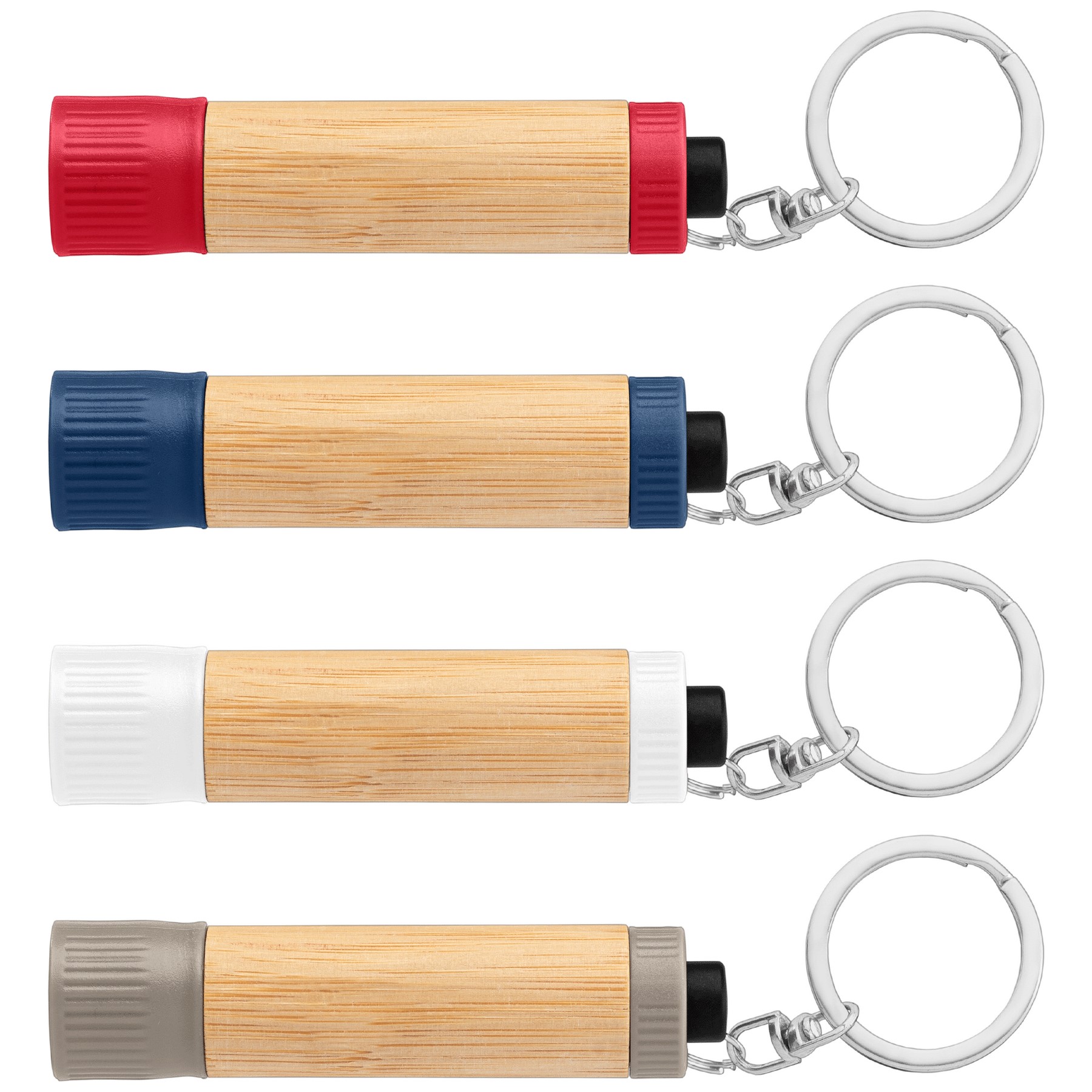 Picture of Bamboo LED Flashlight with Keyring