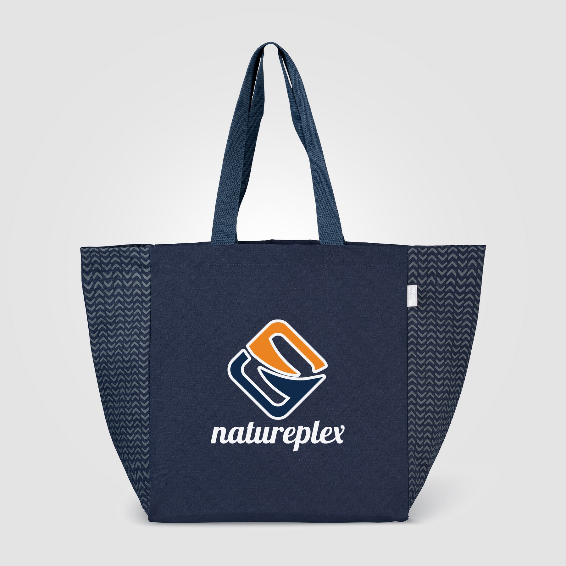Picture of Toronto Recycled Cotton Chevron Tote Bag ? 8 oz