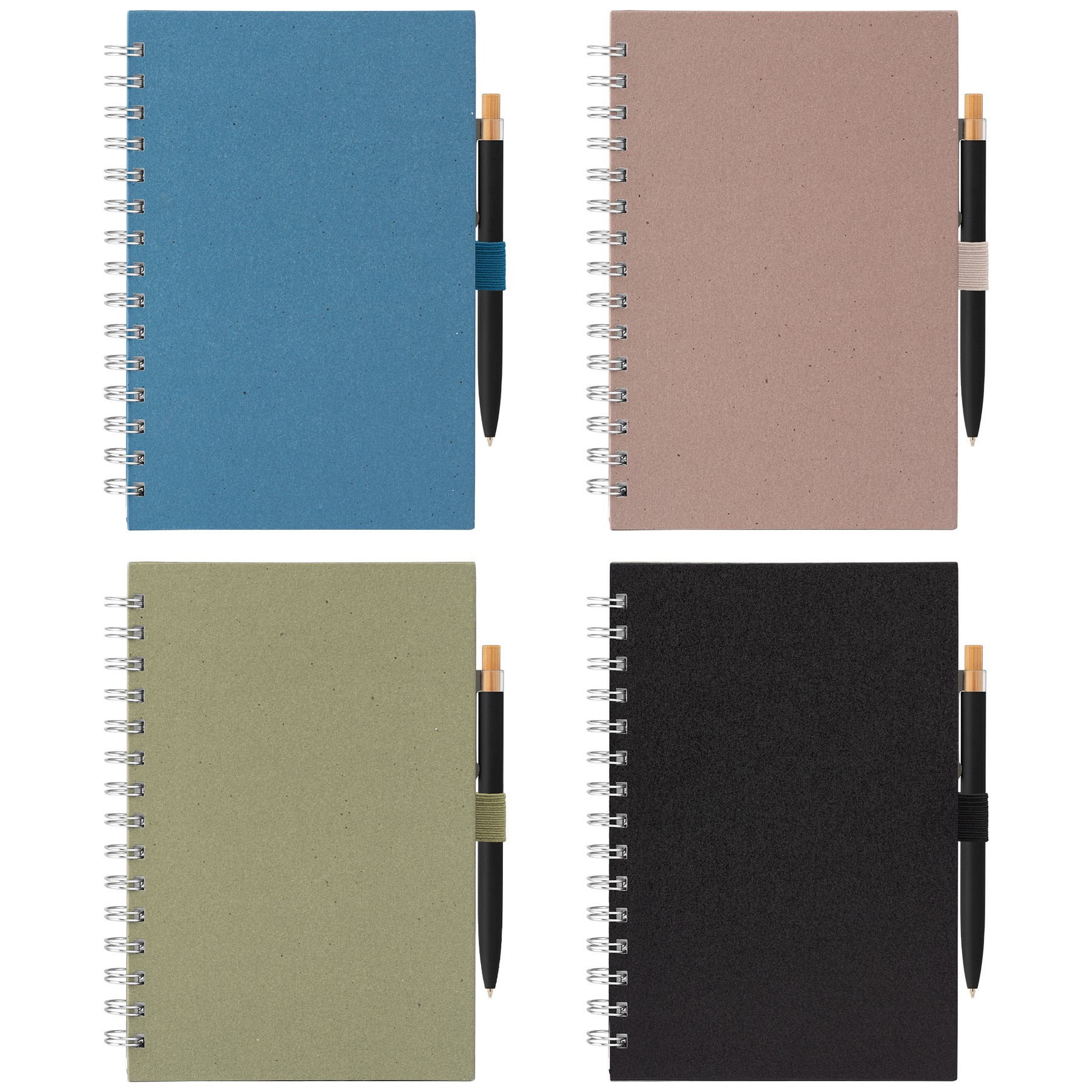 Picture of Terra Recycled Milk Carton Hard Cover Spiral A5 Notebook & Reborn Pen Set